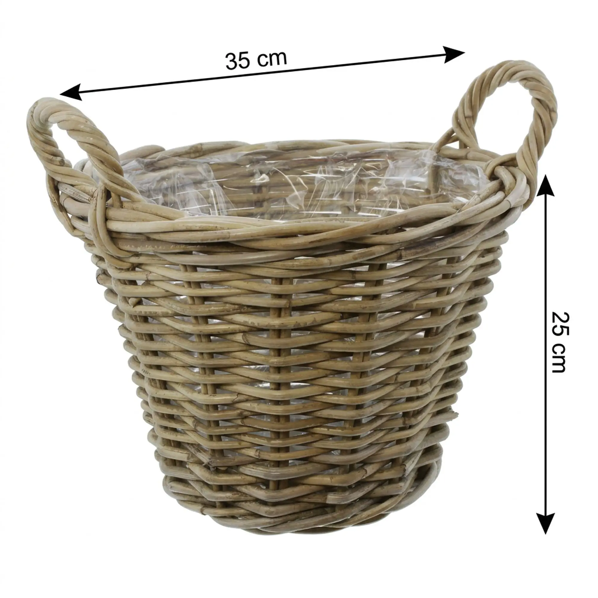 Pflanzkorb "Rattan", mittel  im Frank Flechtwaren Online Shop für Pflanzkörbe kaufen