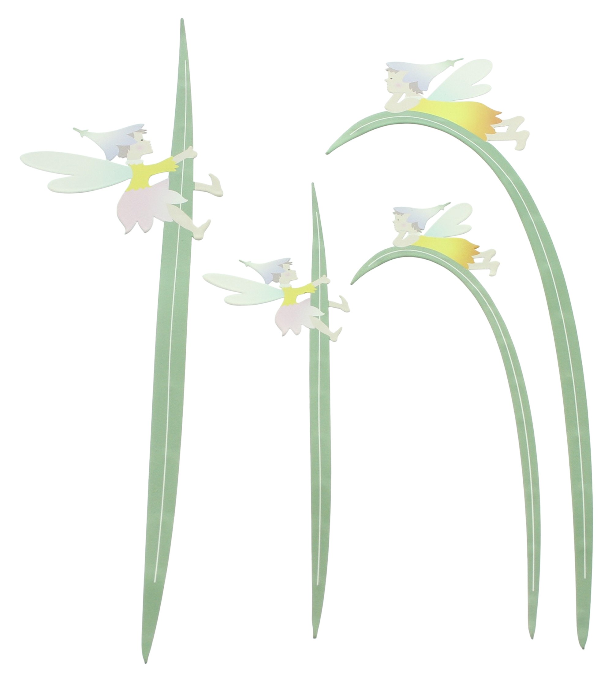 Blumenstecker "Fee mit Grashalm", 4er Set  im Frank Flechtwaren Online Shop für Gerade eingetroffen kaufen