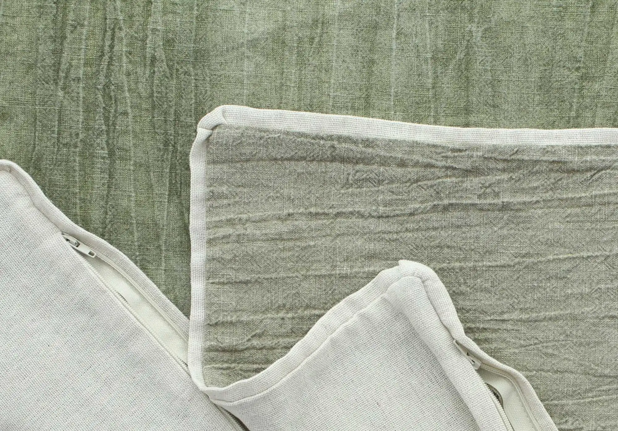 Kissenhülle "Grün & Grau", 2er Set im Frank Flechtwaren Online Shop für Kissenhüllen kaufen Kissenhülle "Grün & Grau", 2er Set im Frank Flechtwaren Online Shop für Kissenhüllen kaufen