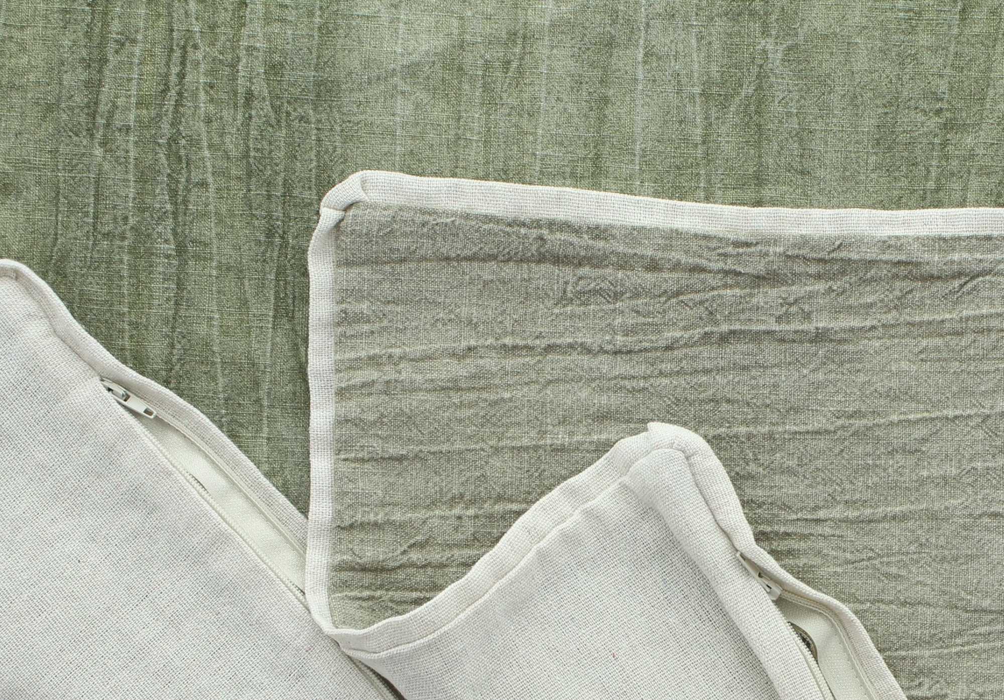 Kissenhülle "Grün & Grau", 2er Set im Frank Flechtwaren Online Shop für Kissenhüllen kaufen Kissenhülle "Grün & Grau", 2er Set im Frank Flechtwaren Online Shop für Kissenhüllen kaufen