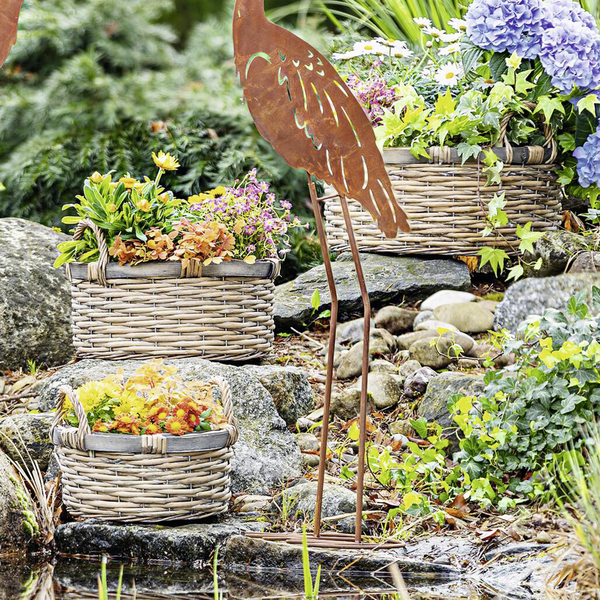 Acheter Lot de 3 paniers à plantes "charmeur"  dans la boutique en ligne de Frank Flechtwaren