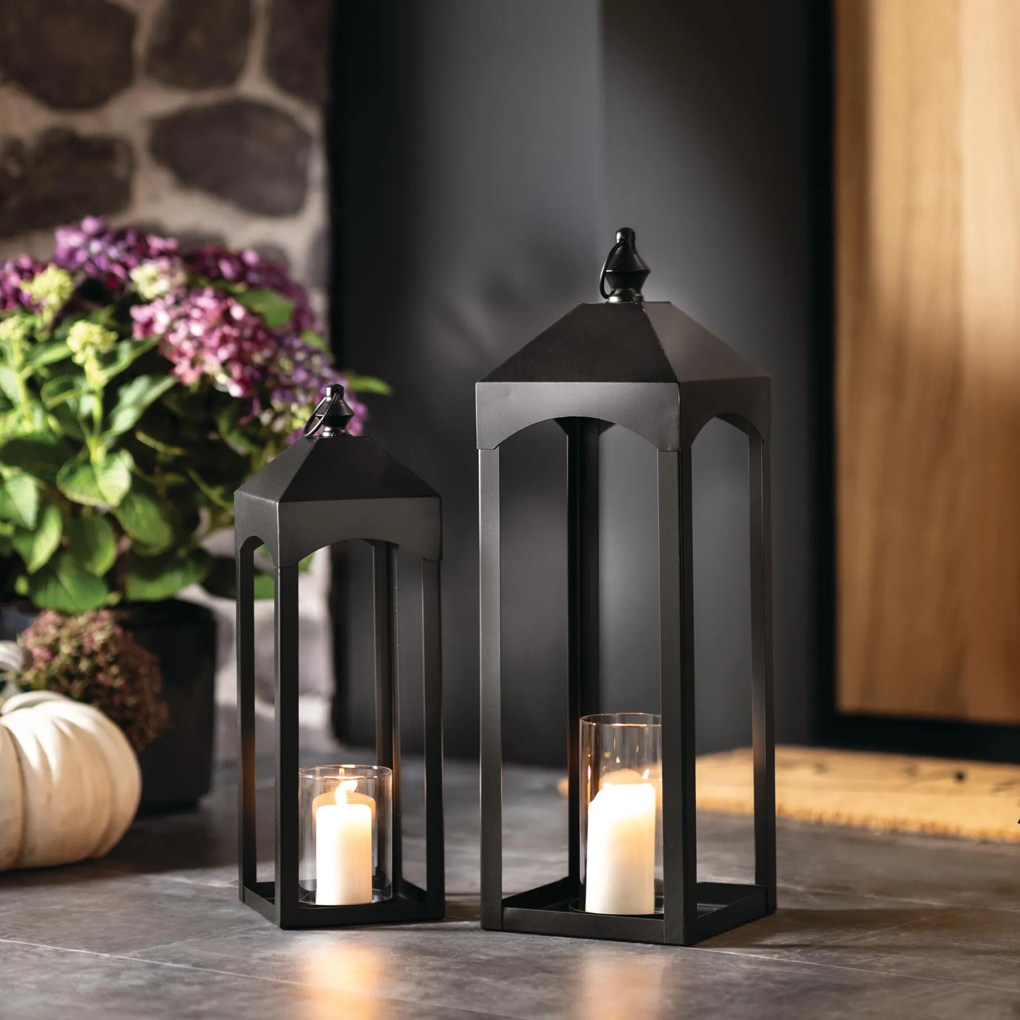 Laterne "Black", 2er Set  im Frank Flechtwaren Online Shop kaufen