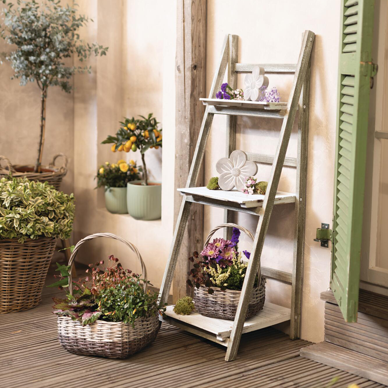 Pflanzkorb "Graue Weide", 2er Set  im Frank Flechtwaren Online Shop für Pflanzkörbe kaufen