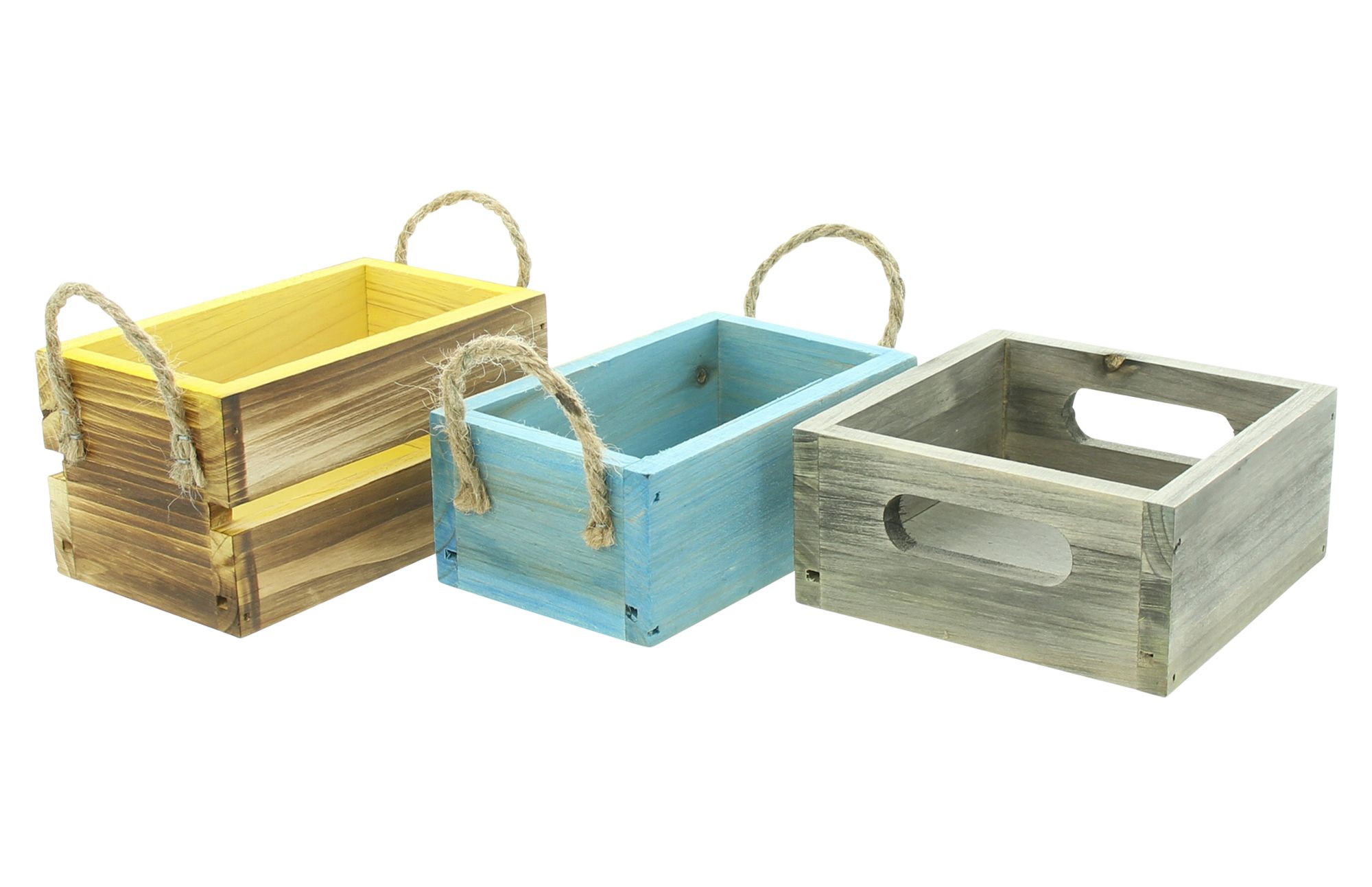 Acheter Lot de 3 caisses "Colored"  dans la boutique en ligne de Frank Flechtwaren pour Pâques