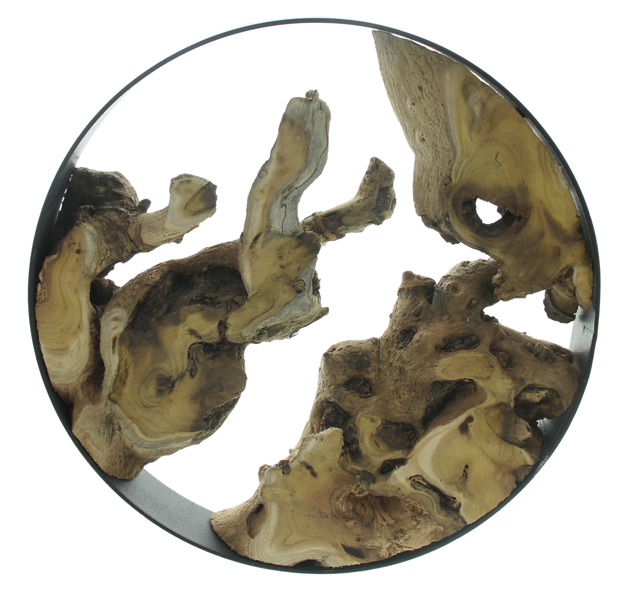 Holzdeko "Metallring"  im Frank Flechtwaren Online Shop für Dekoringe kaufen