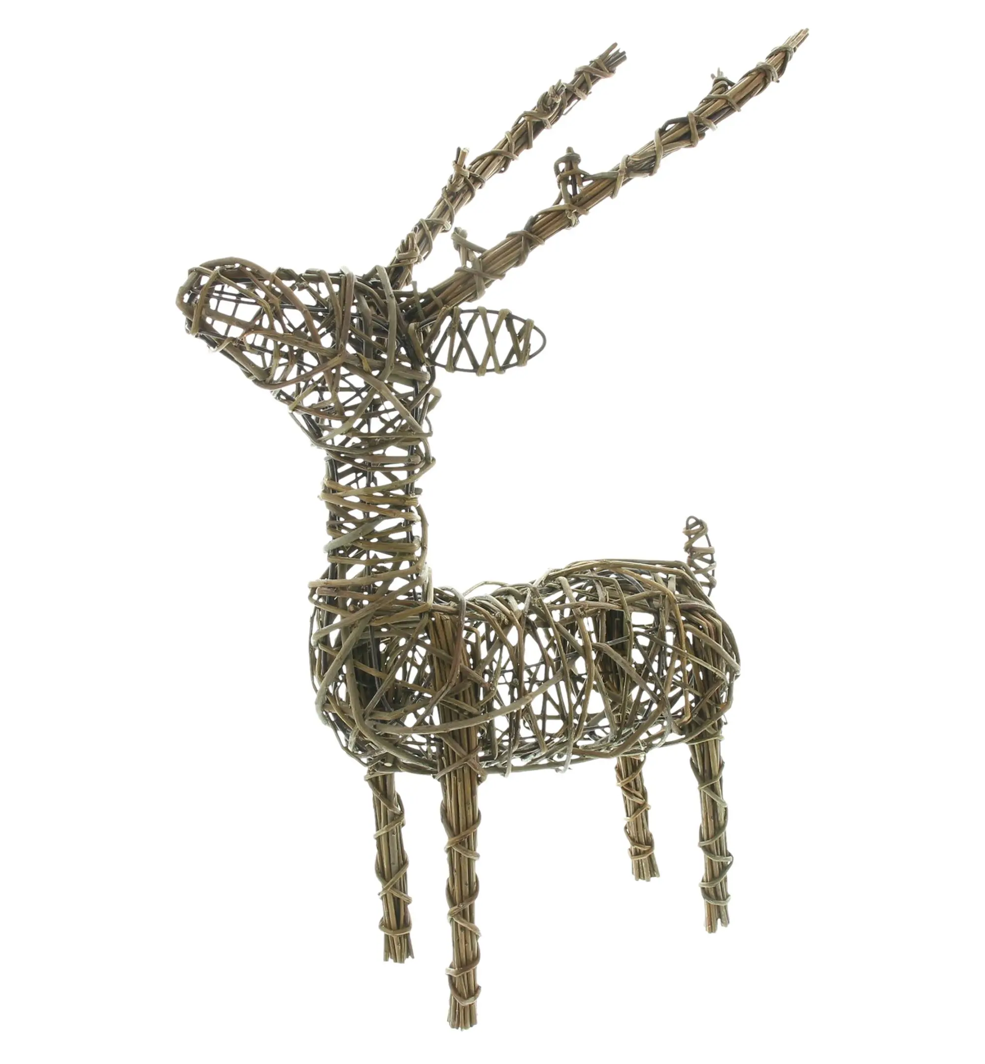 Flechtfigur "Rentier"  im Frank Flechtwaren Online Shop für Figuren für den Garten kaufen