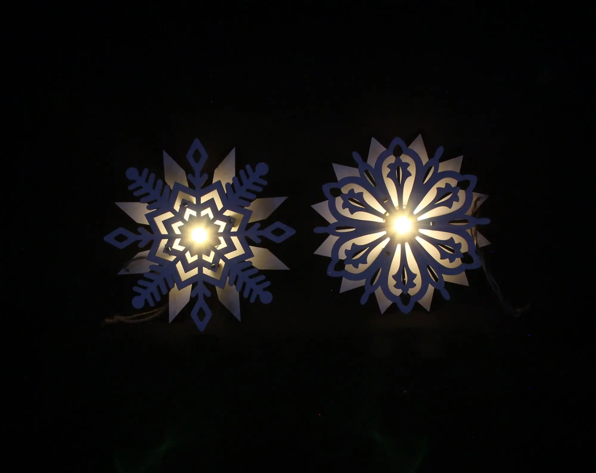 LED-Hänger "Schneeflocke", 2er Set  im Frank Flechtwaren Online Shop für Dekohänger  kaufen