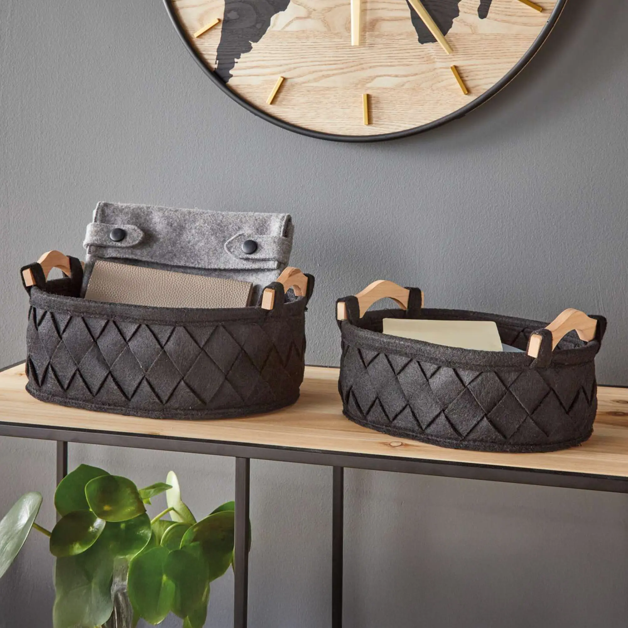 Filzkorb "Modern Classic", 2er Set  im Frank Flechtwaren Online Shop kaufen