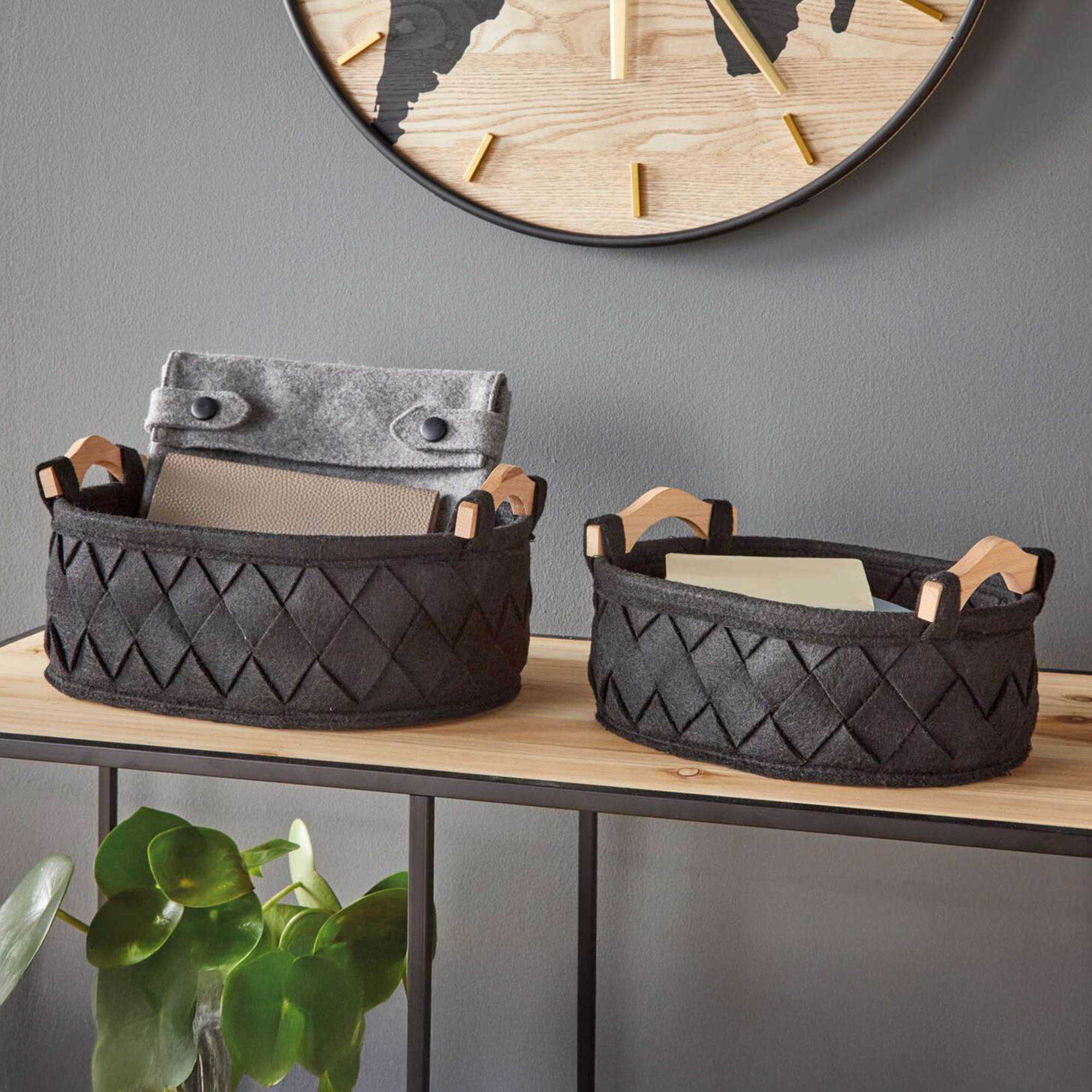 Filzkorb "Modern Classic", 2er Set  im Frank Flechtwaren Online Shop kaufen