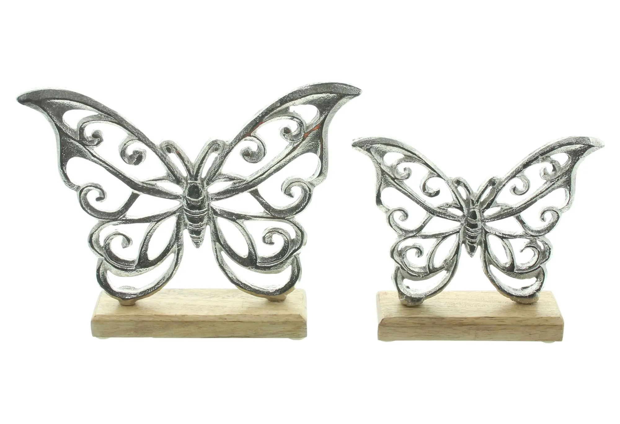 Schmetterling "Silber", 2er Set  im Frank Flechtwaren Online Shop für Ostern kaufen