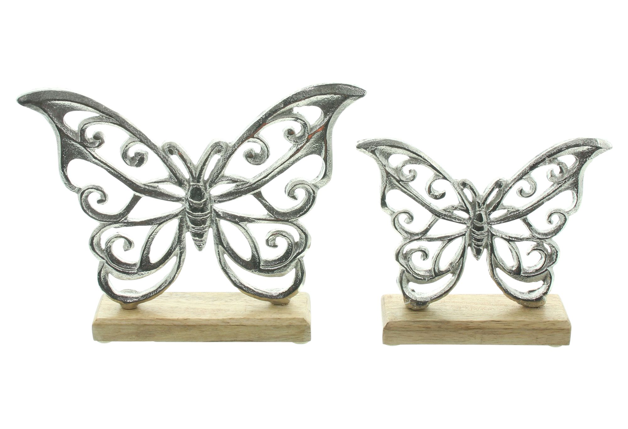 Schmetterling "Silber", 2er Set im Frank Flechtwaren Online Shop für Ostern kaufen Schmetterling "Silber", 2er Set im Frank Flechtwaren Online Shop für Ostern kaufen