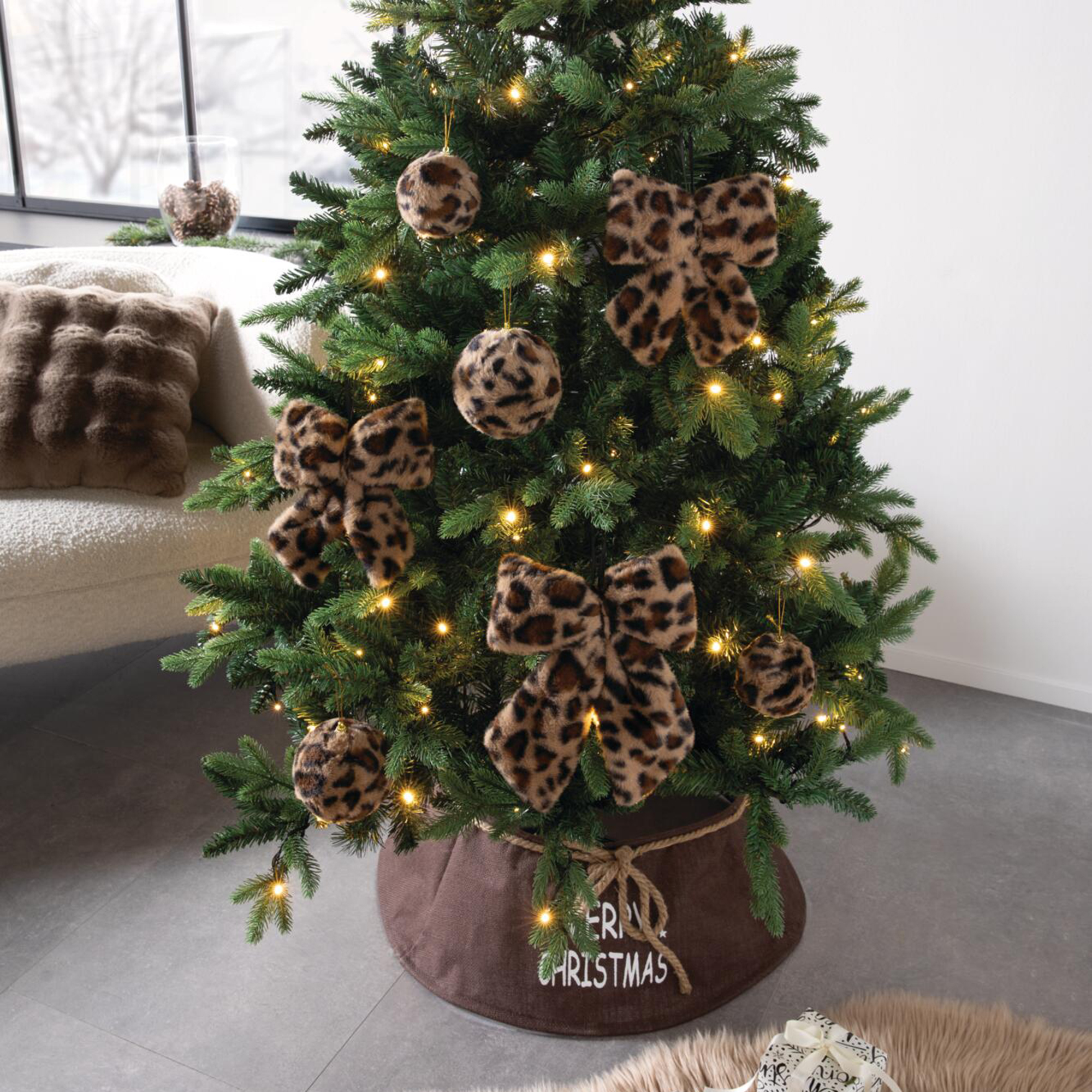 Christbaumkugel "Leo", 4er Set  im Frank Flechtwaren Online Shop für Leo-Look kaufen