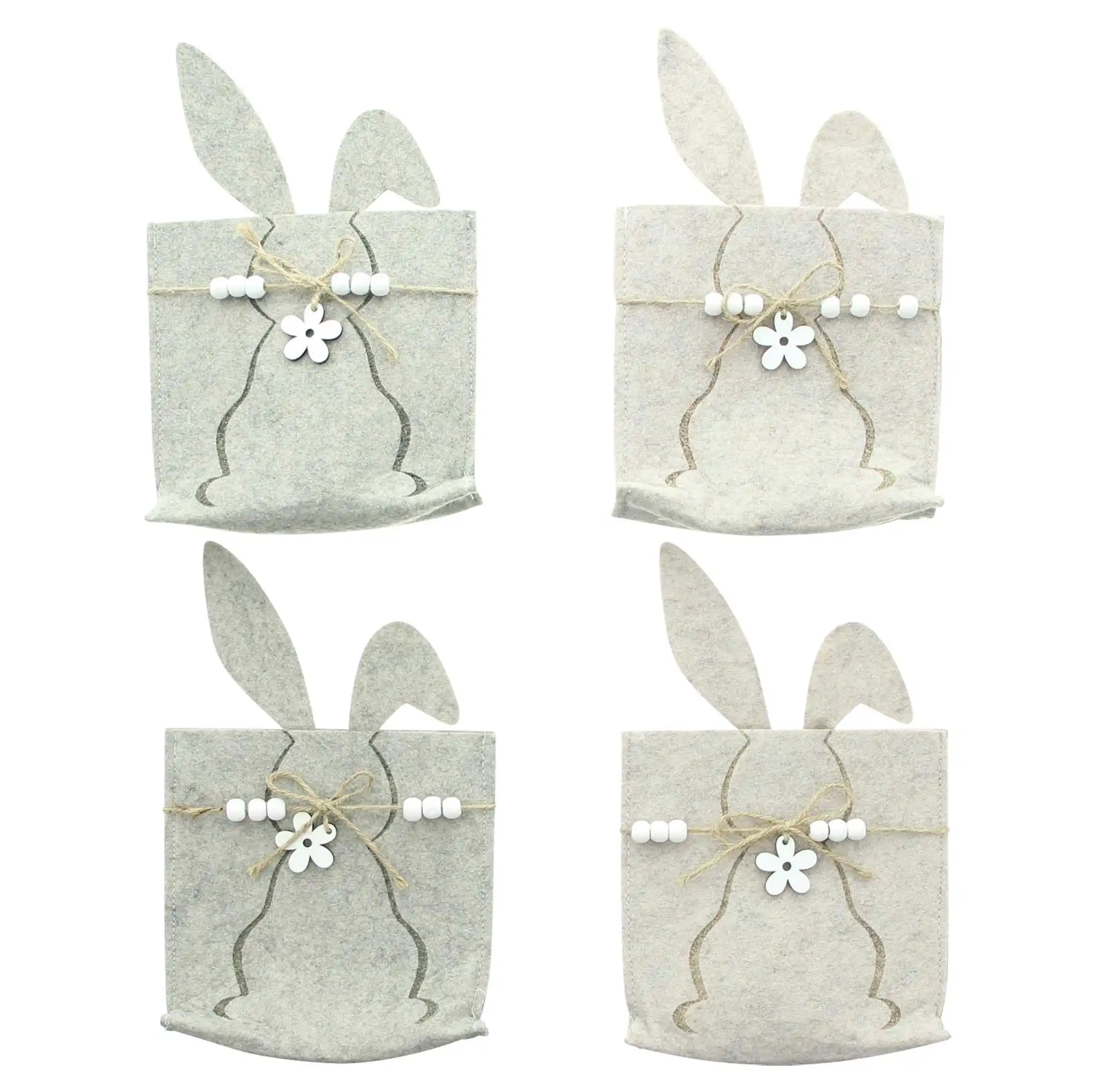 Filzbeutel "Osterhase", 4er Set im Frank Flechtwaren Online Shop für Ostern kaufen Filzbeutel "Osterhase", 4er Set im Frank Flechtwaren Online Shop für Ostern kaufen