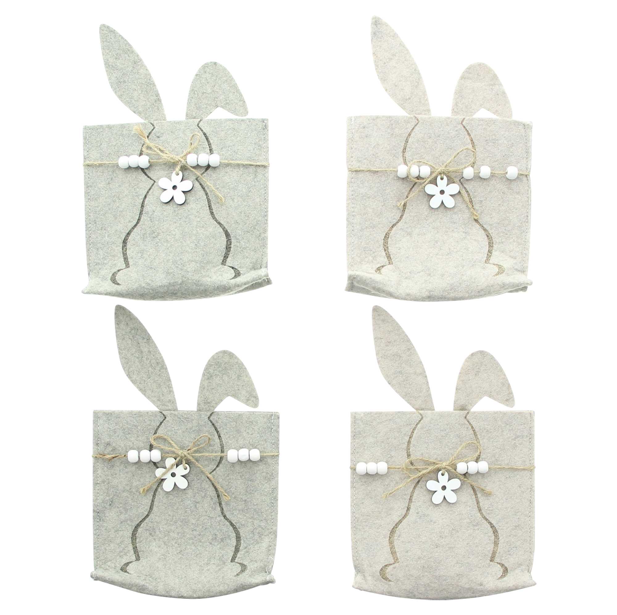 Filzbeutel "Osterhase", 4er Set im Frank Flechtwaren Online Shop für Ostern kaufen Filzbeutel "Osterhase", 4er Set im Frank Flechtwaren Online Shop für Ostern kaufen