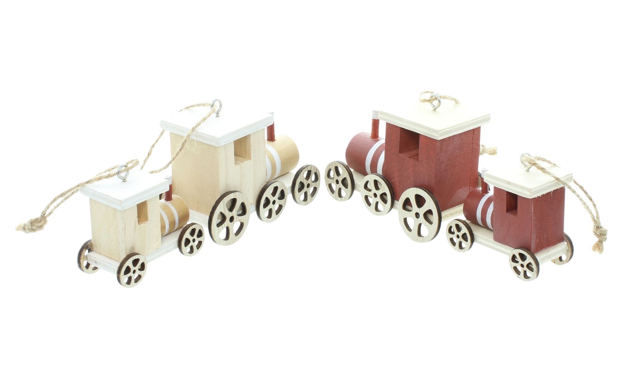 Hänger "Dampflok", 4er Set  im Frank Flechtwaren Online Shop für Weihnachten kaufen