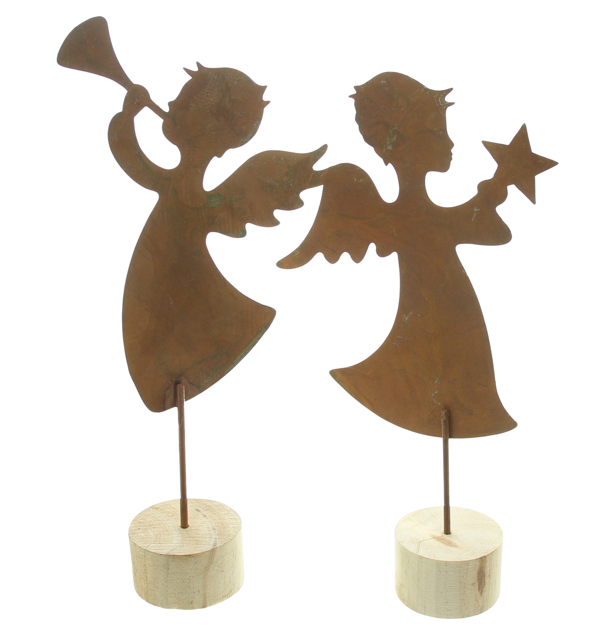 Figur "Engel", 2er Set  im Frank Flechtwaren Online Shop für Weihnachten kaufen