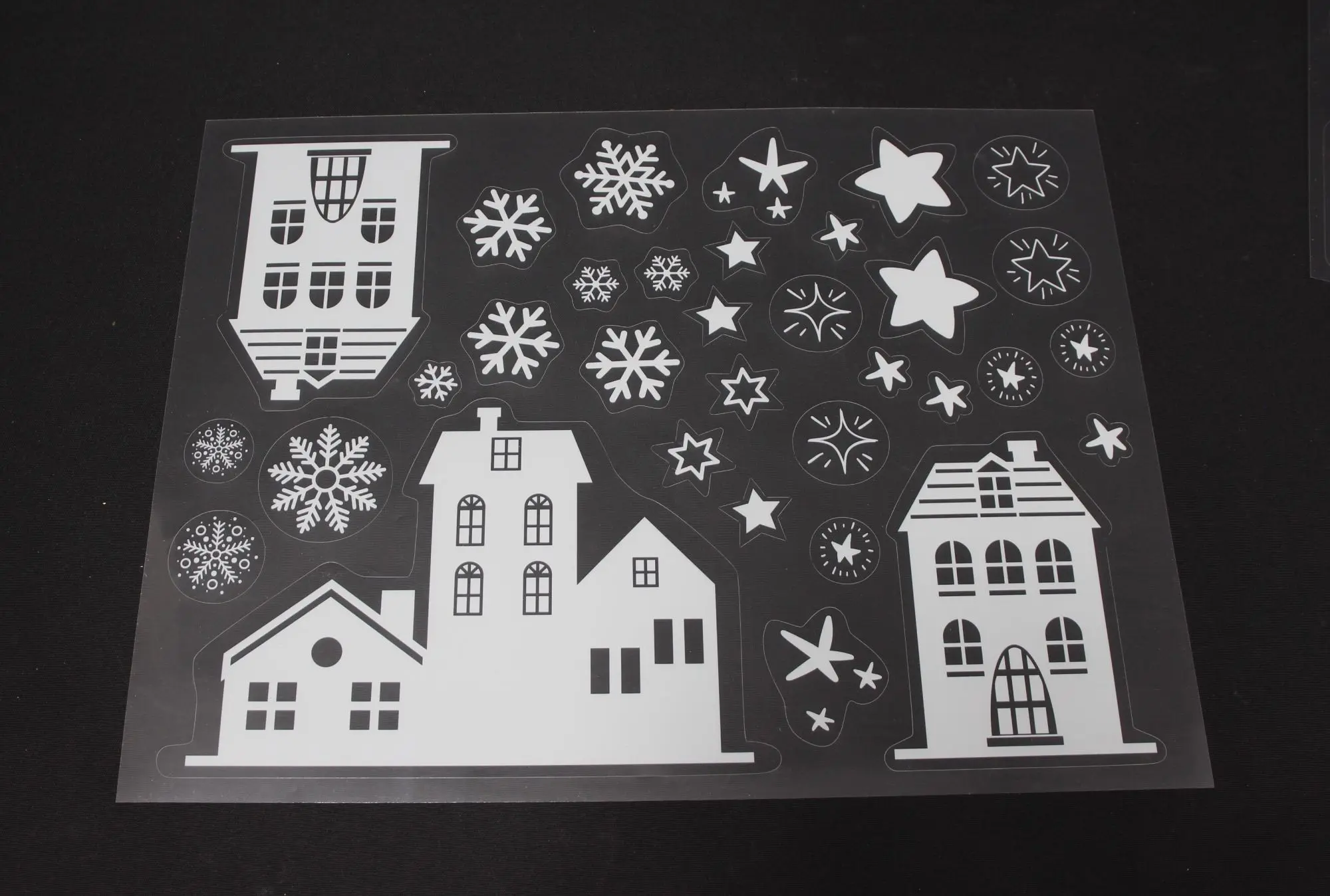 Fenstersticker "Winterhäuser", 109er Set im Frank Flechtwaren Online Shop für Scandi-Look kaufen Fenstersticker "Winterhäuser", 109er Set im Frank Flechtwaren Online Shop für Scandi-Look kaufen