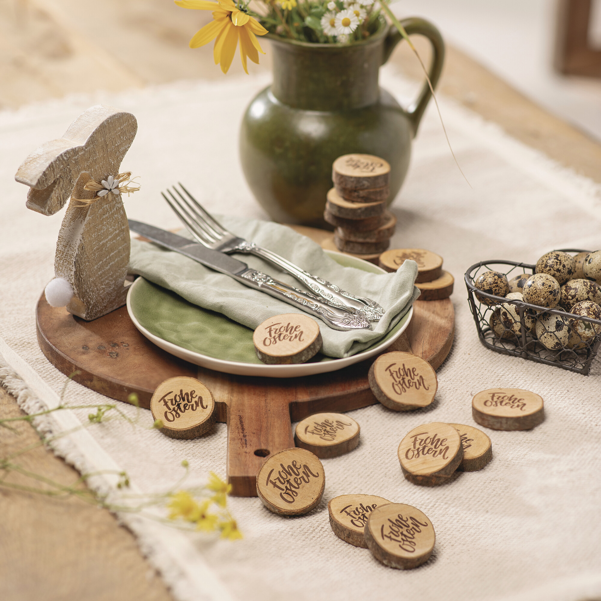 Streudeko "Frohe Ostern", 20er Set  im Frank Flechtwaren Online Shop kaufen