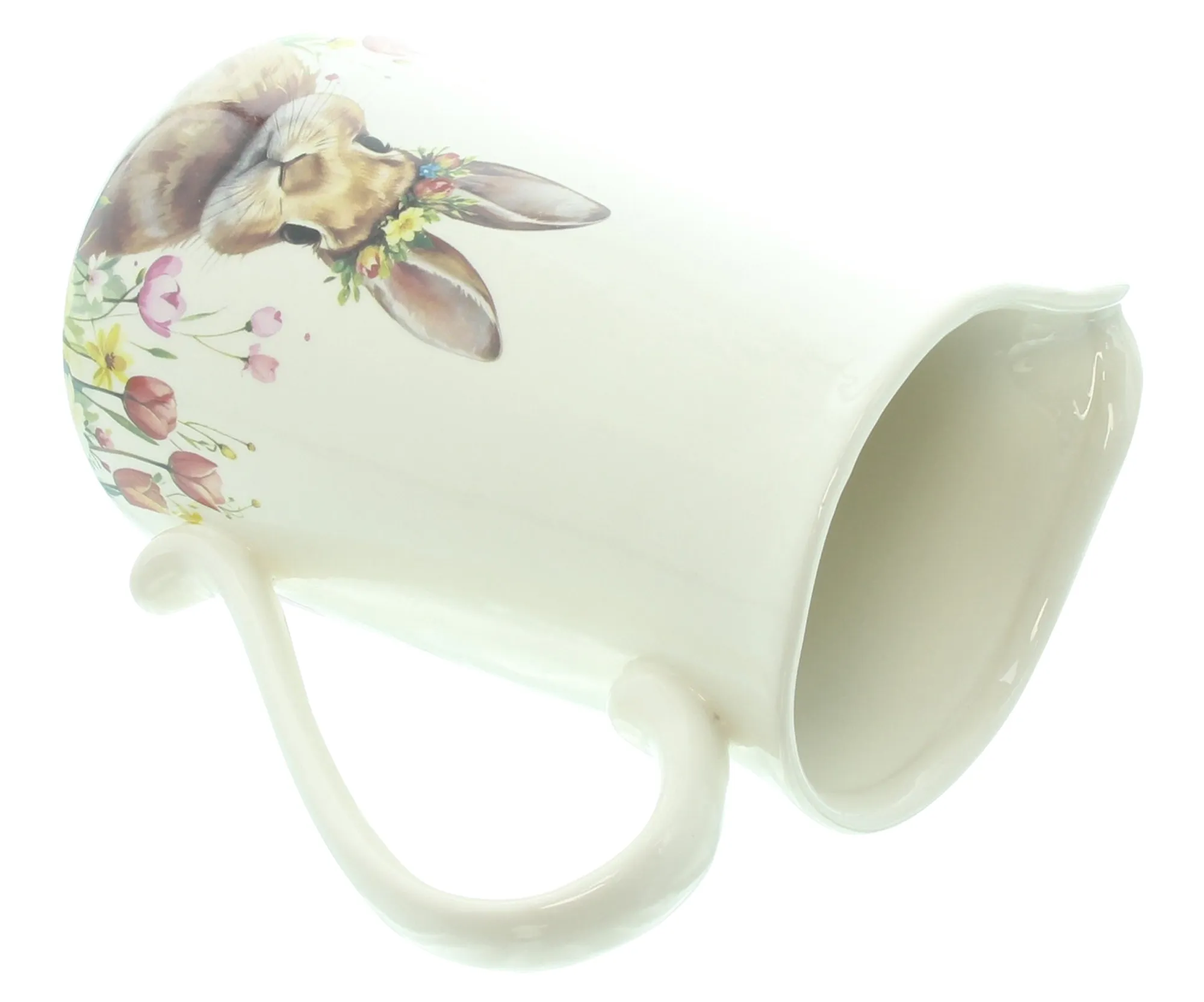 Dekovase "Häschen mit Blumenkranz"  im Frank Flechtwaren Online Shop für Hasen &amp; Co kaufen