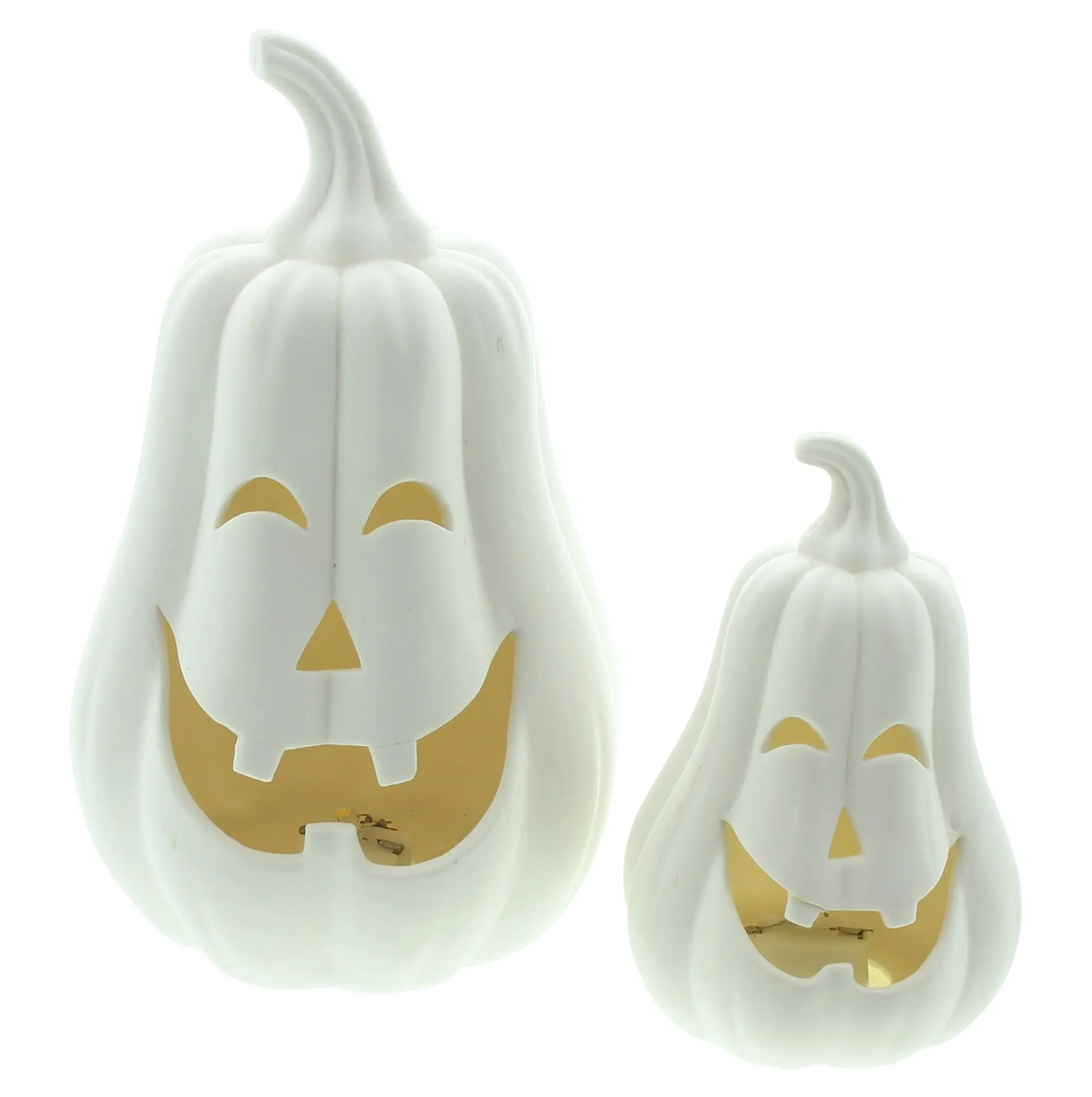 LED-Kürbis "White", 2er Set  im Frank Flechtwaren Online Shop für Dekokürbisse kaufen
