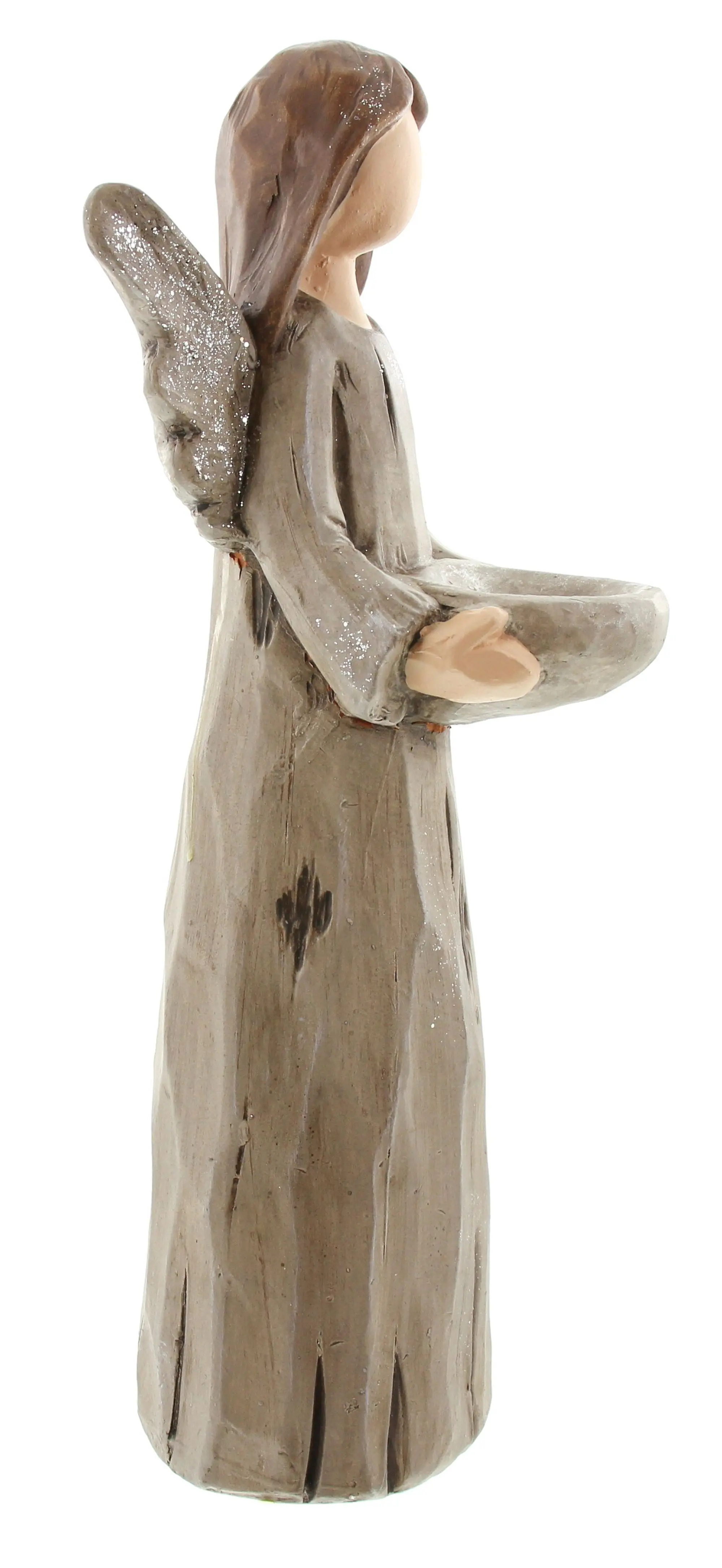 Teelichthalter "Engel mit Schale"  im Frank Flechtwaren Online Shop für Weihnachten kaufen