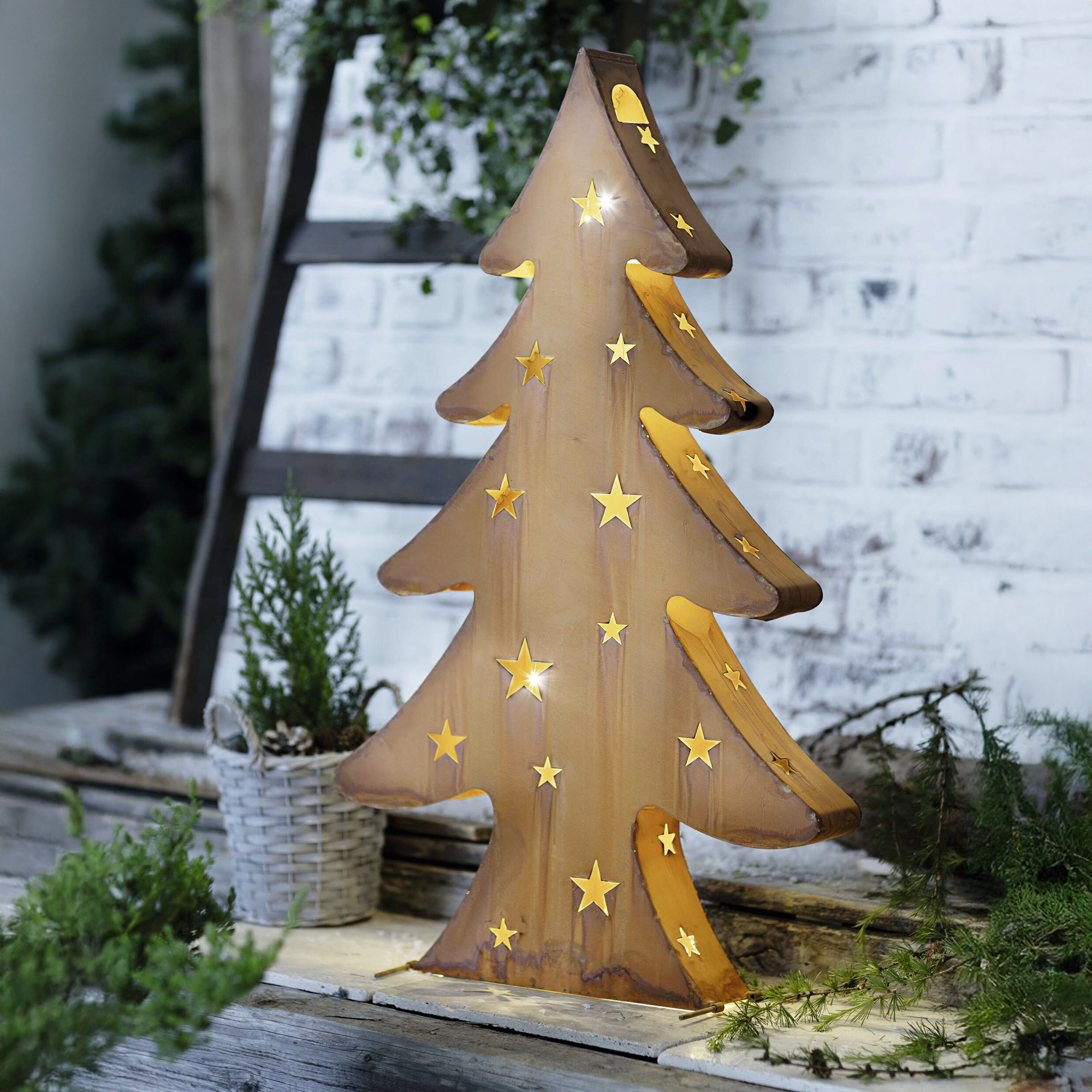 LED-Deko "Tanne", groß  im Frank Flechtwaren Online Shop für Weihnachten kaufen