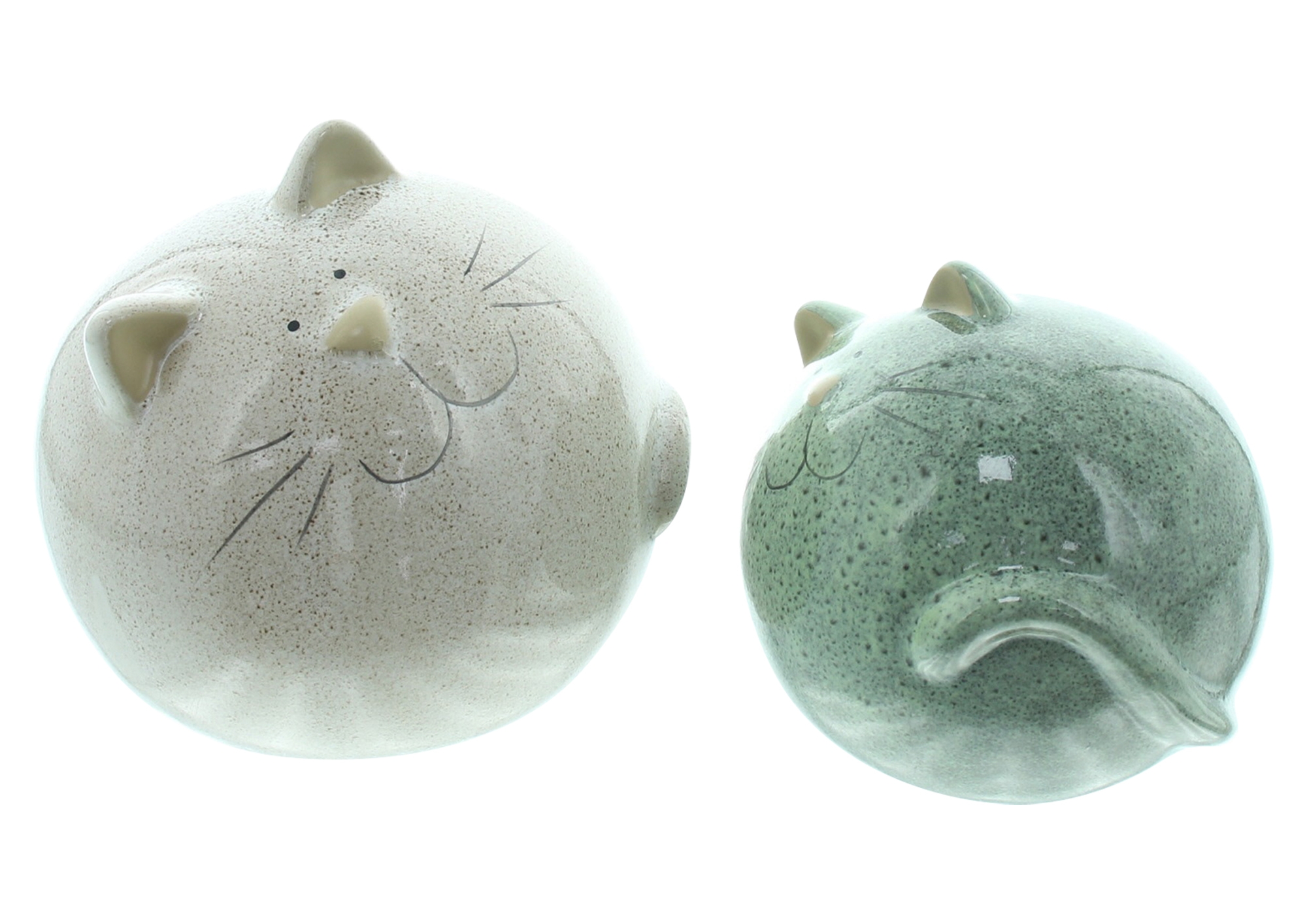 Dekofigur "Kugel-Kätzchen", 2er Set  im Frank Flechtwaren Online Shop für Dekofiguren kaufen