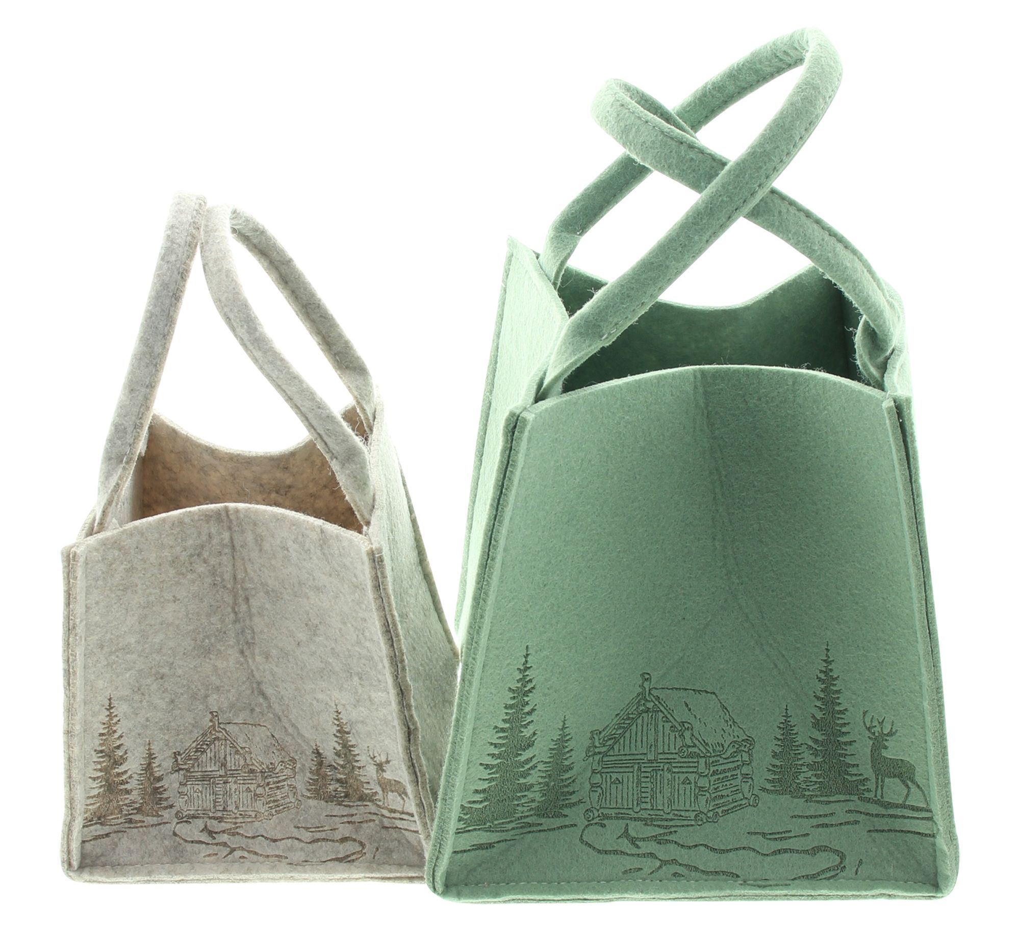 Tasche "Winterwald", 2er Set im Frank Flechtwaren Online Shop für Weihnachten kaufen Tasche "Winterwald", 2er Set im Frank Flechtwaren Online Shop für Weihnachten kaufen