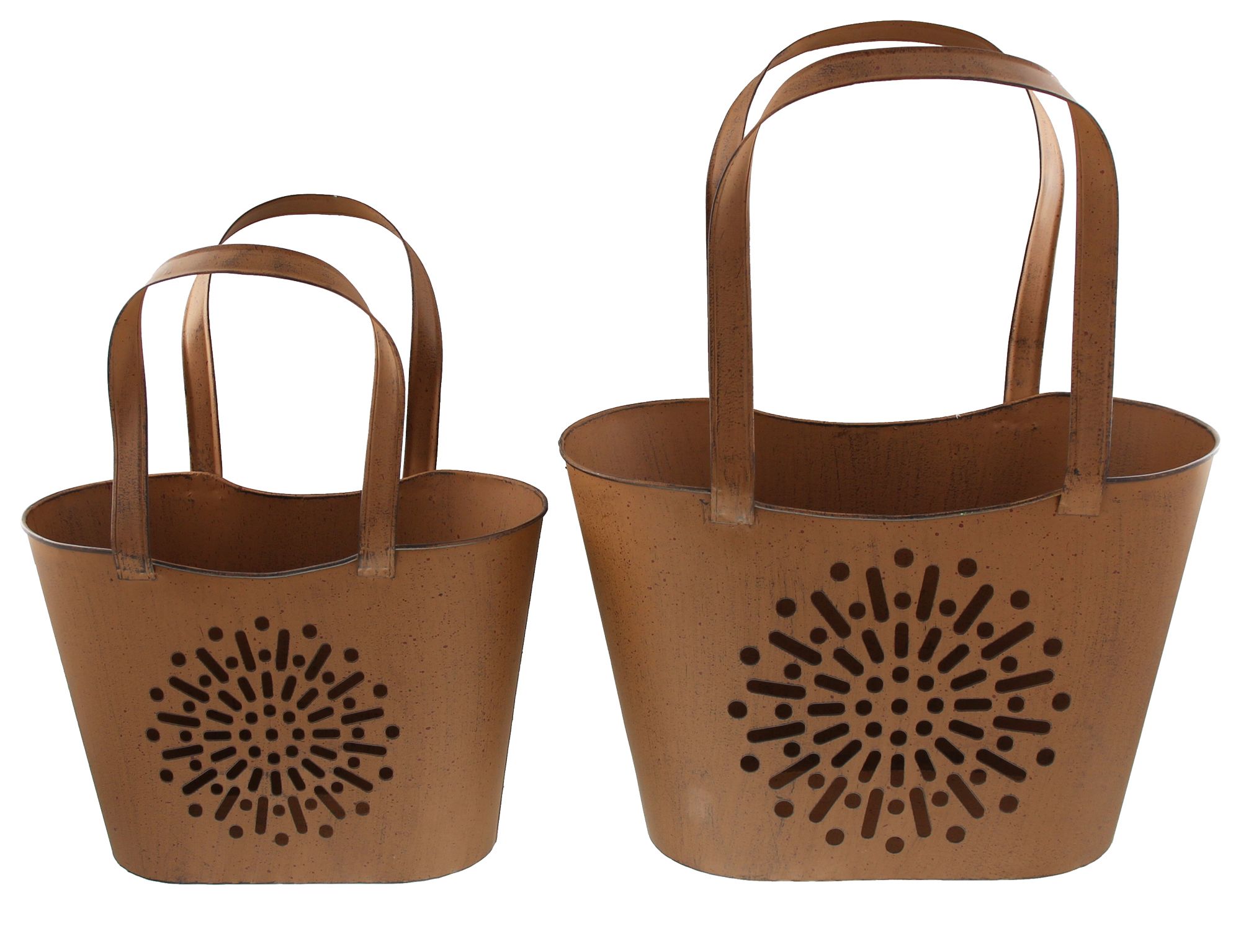 Metalldeko "Tasche", 2er Set im Frank Flechtwaren Online Shop für Übertöpfe kaufen Metalldeko "Tasche", 2er Set im Frank Flechtwaren Online Shop für Übertöpfe kaufen
