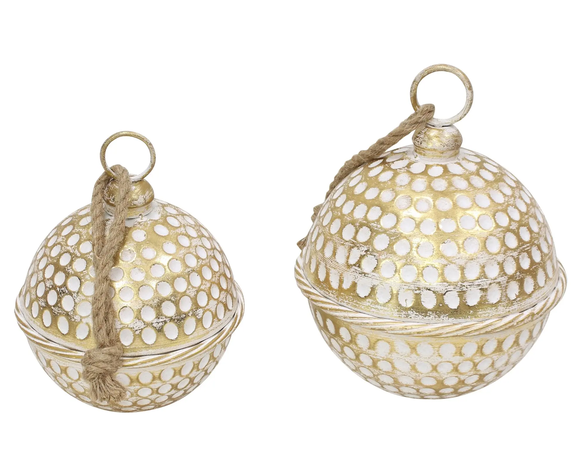 Weihnachtsglocke "Golden", 2er Set  im Frank Flechtwaren Online Shop für Dekohänger  kaufen