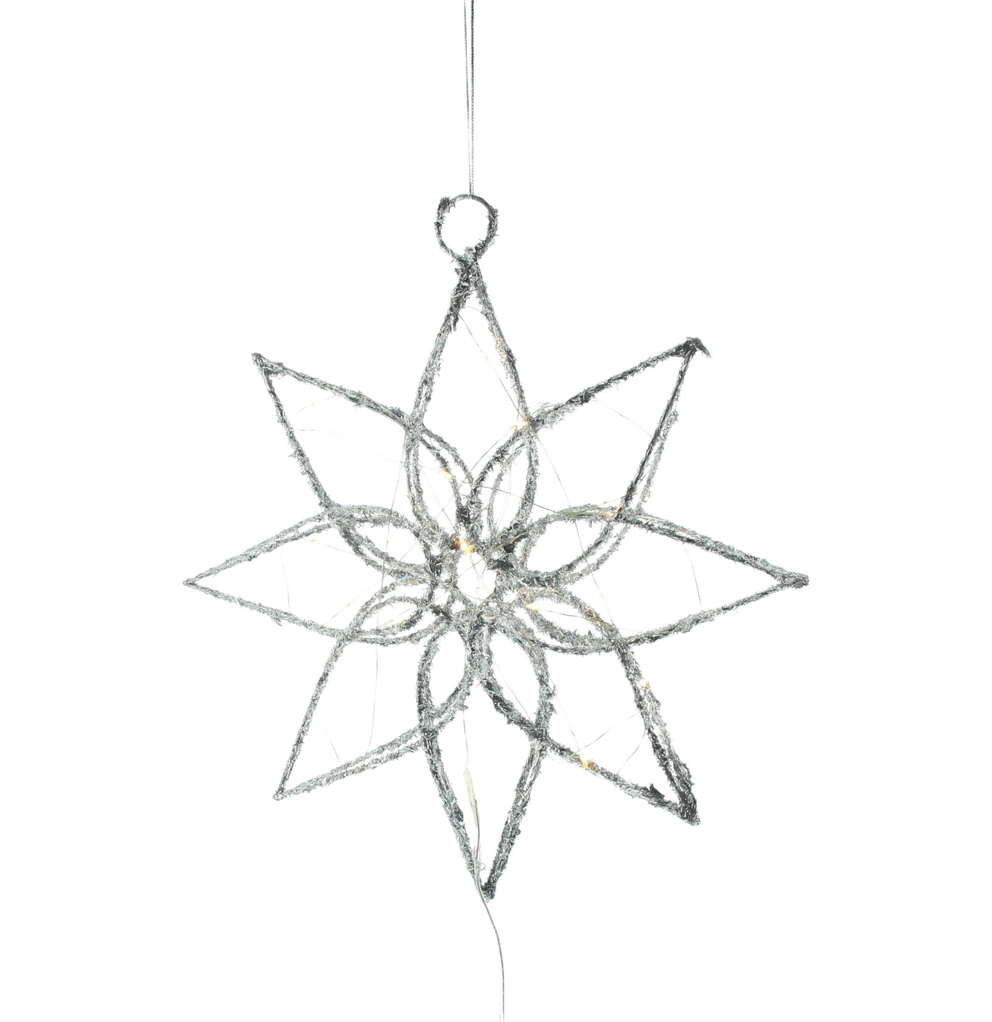 LED-Stern "Silver"  im Frank Flechtwaren Online Shop für Weihnachten kaufen