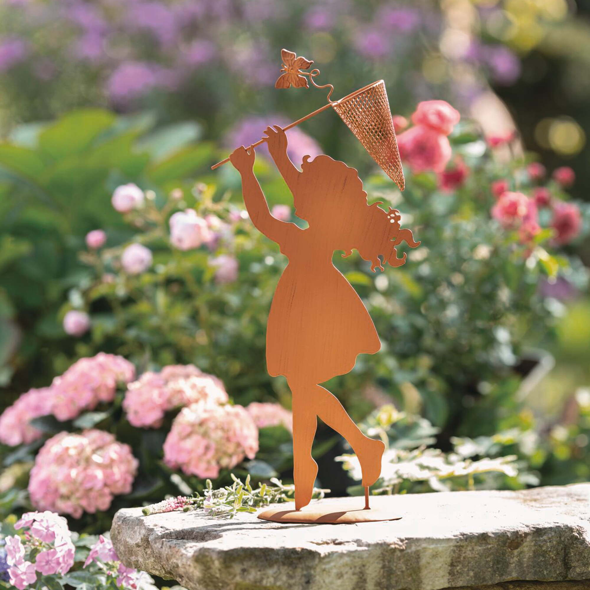 Figur "Mädchen mit Netz"  im Frank Flechtwaren Online Shop für Gerade eingetroffen kaufen