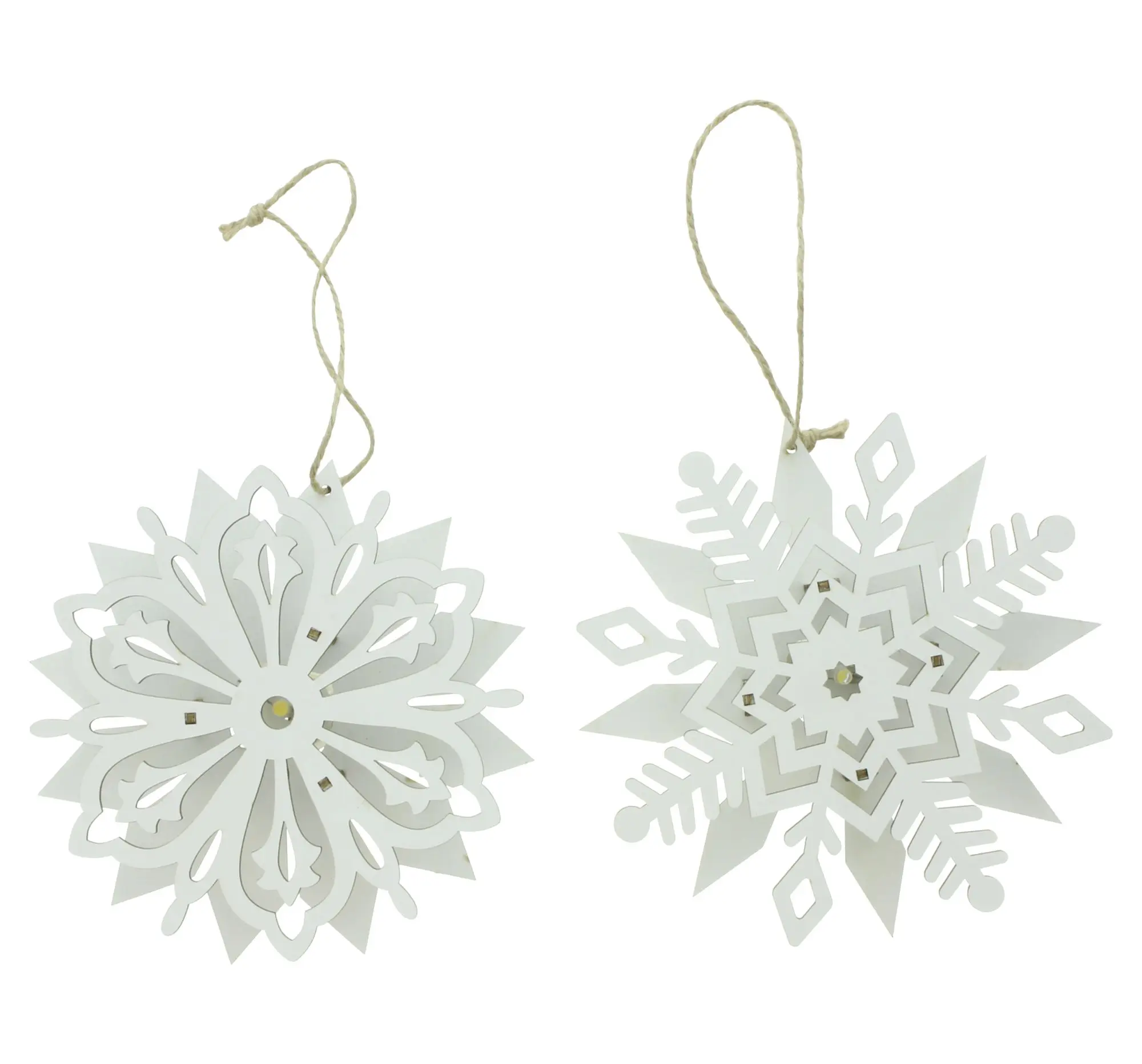 LED-Hänger "Schneeflocke", 2er Set  im Frank Flechtwaren Online Shop für Dekohänger  kaufen