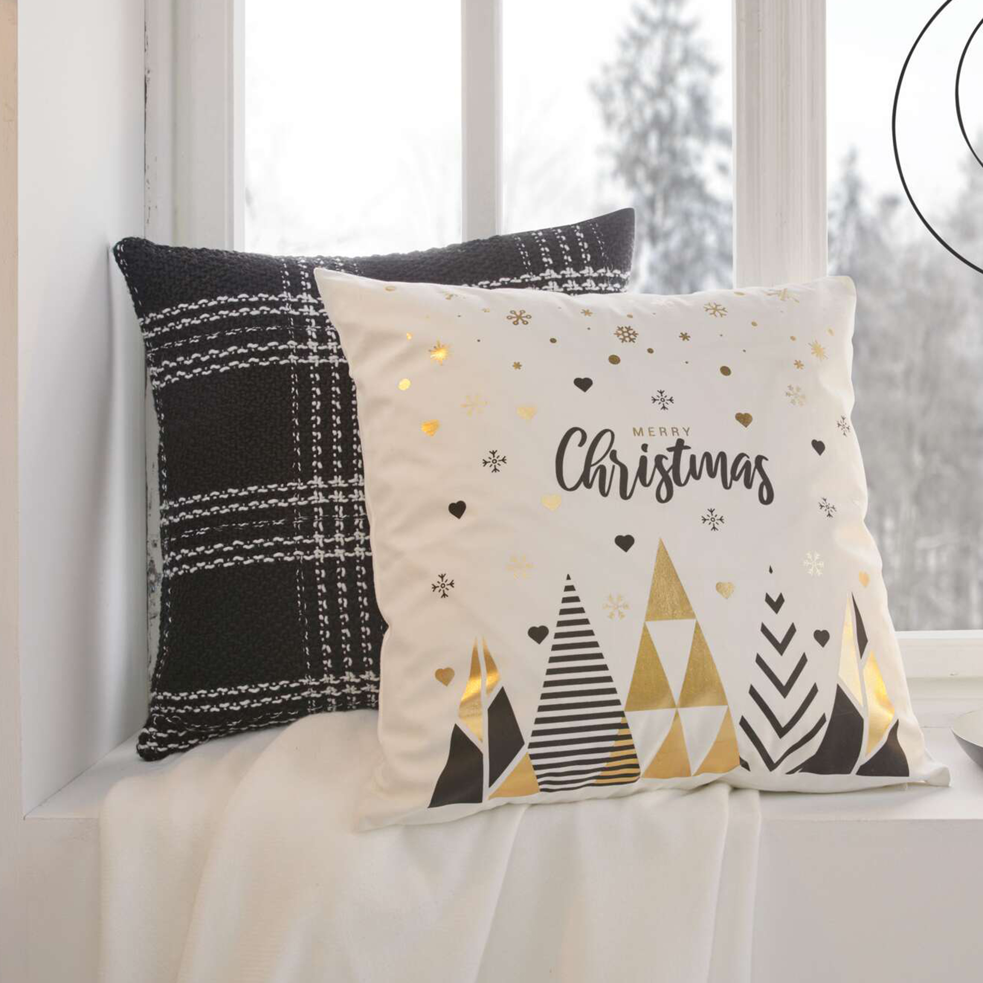 Kissenhülle "Black'n'Gold"  im Frank Flechtwaren Online Shop kaufen