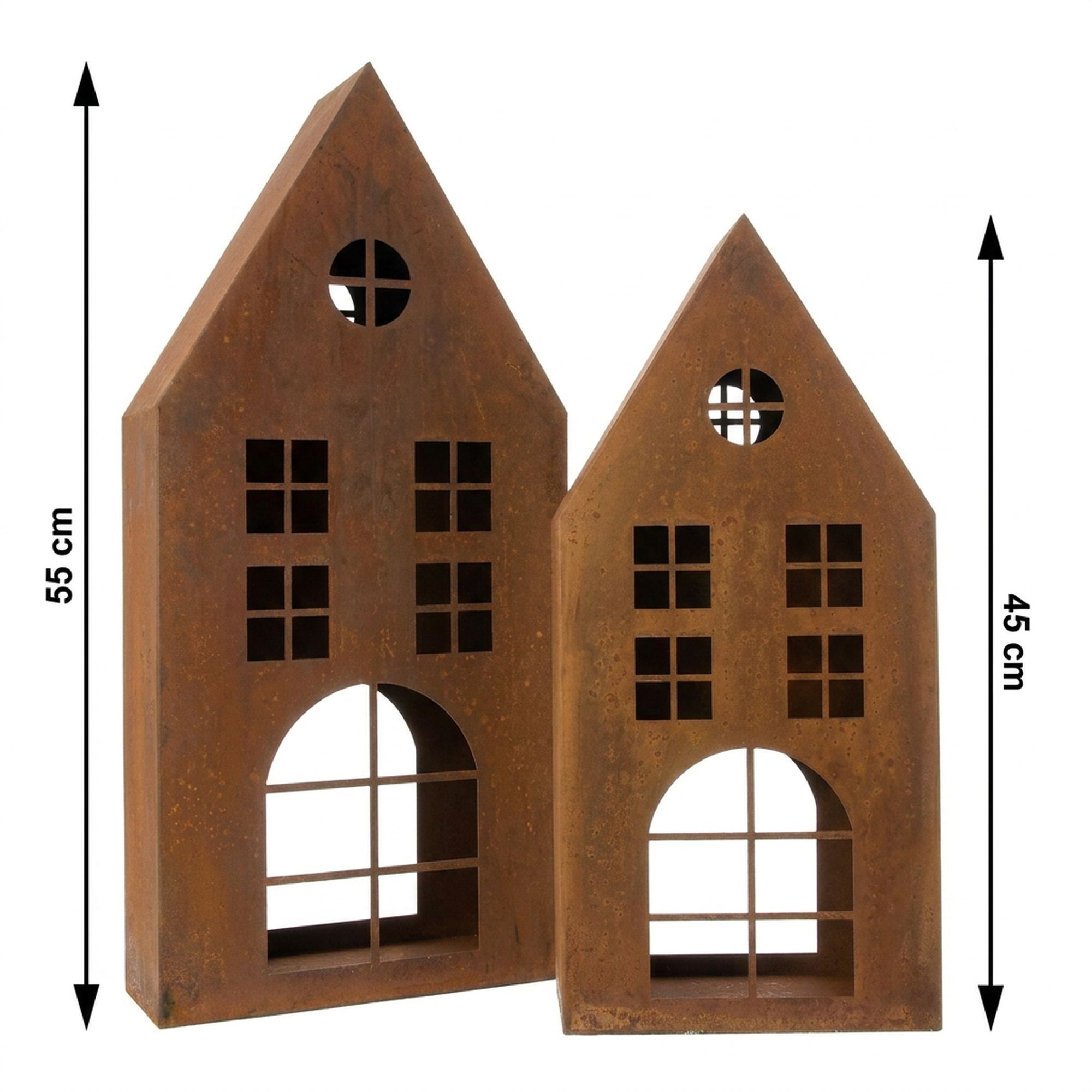 Haus "Rost", 2er Set  im Frank Flechtwaren Online Shop für Dekohäuser kaufen
