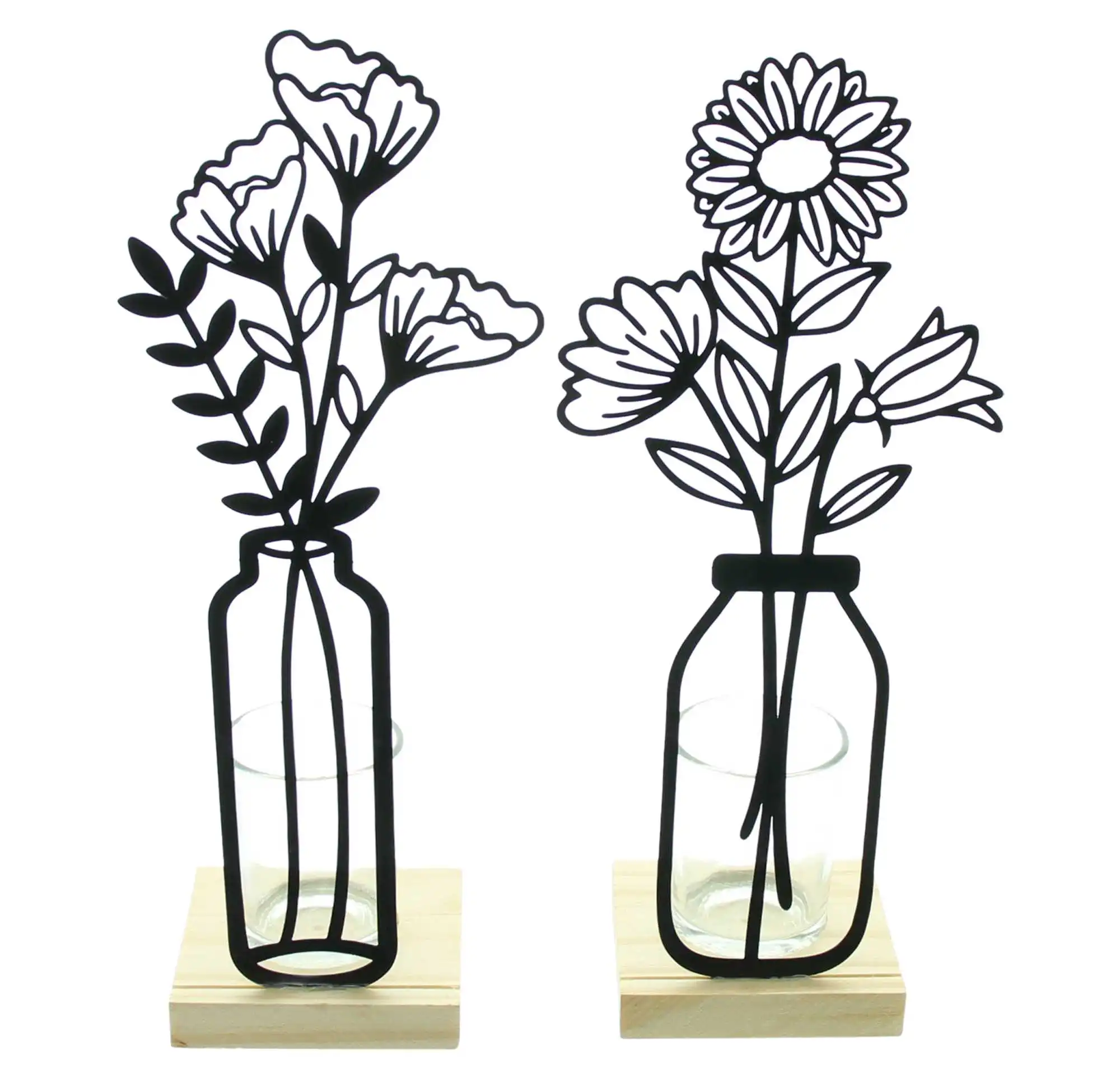 Teelichthalter "Metallblumen", 2er Set  im Frank Flechtwaren Online Shop für Ostern kaufen