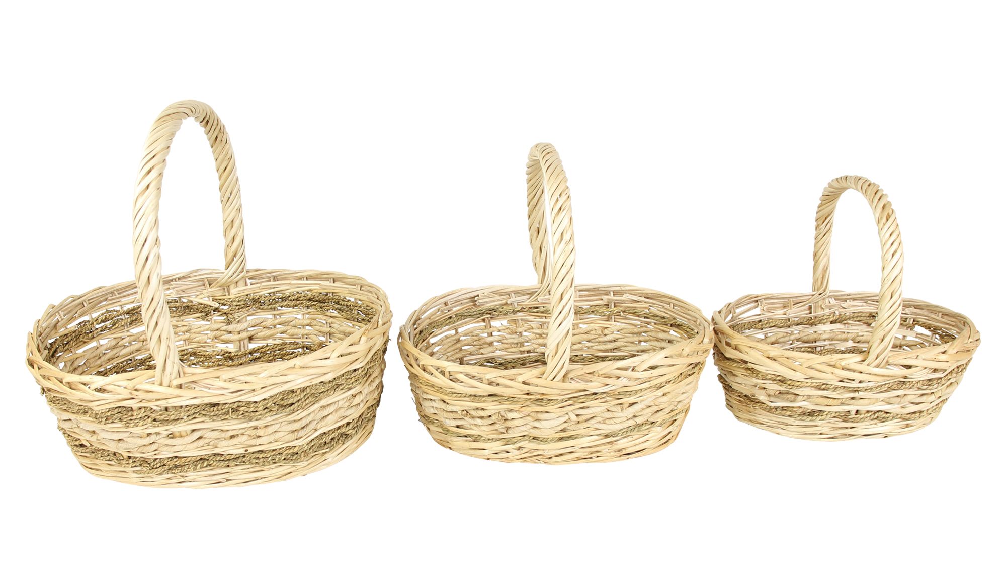 Bügelkorb "Seegras", 3er Set im Frank Flechtwaren Online Shop für Präsentkörbe kaufen Bügelkorb "Seegras", 3er Set im Frank Flechtwaren Online Shop für Präsentkörbe kaufen