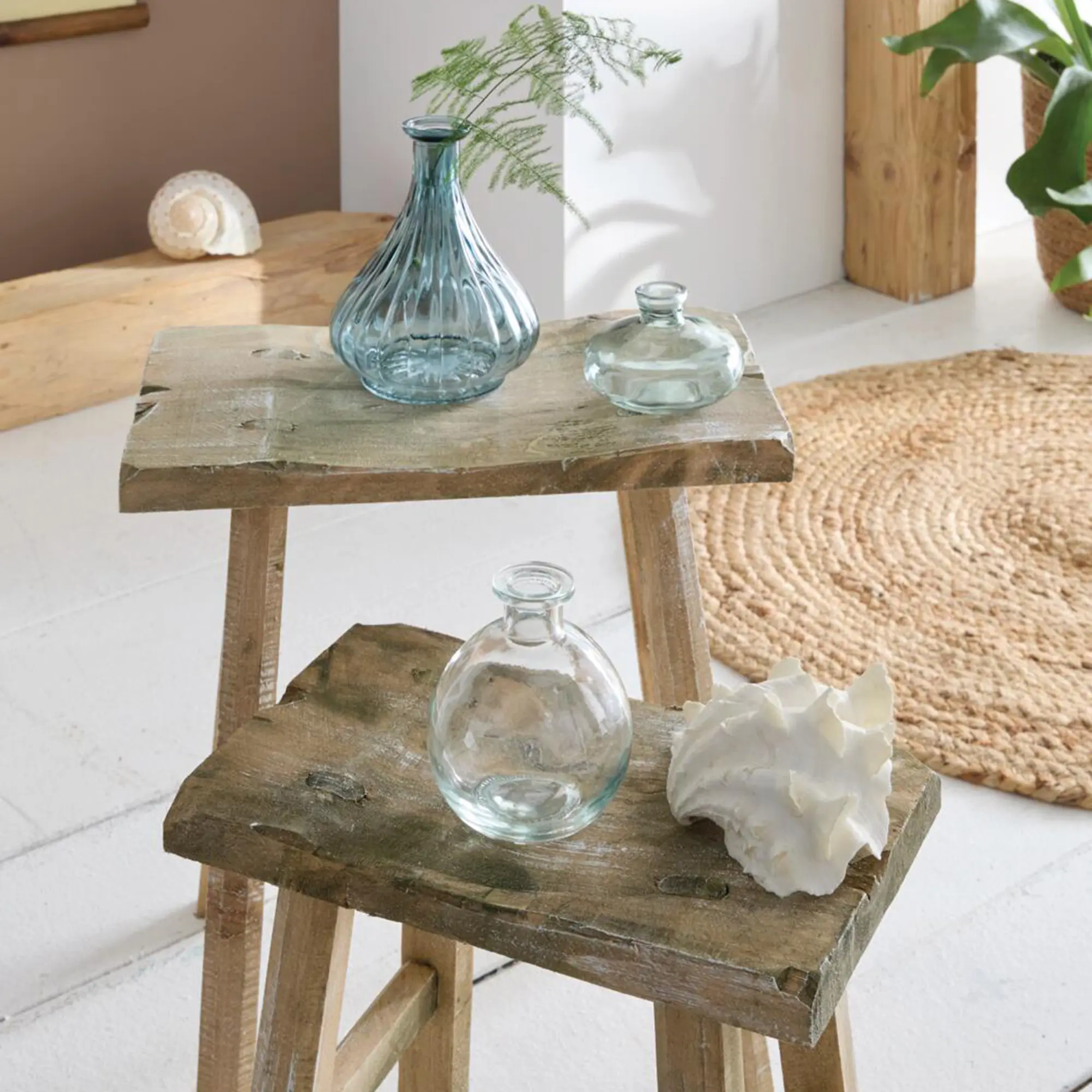 Dekovase "Blue Shades", 3er Set  im Frank Flechtwaren Online Shop kaufen