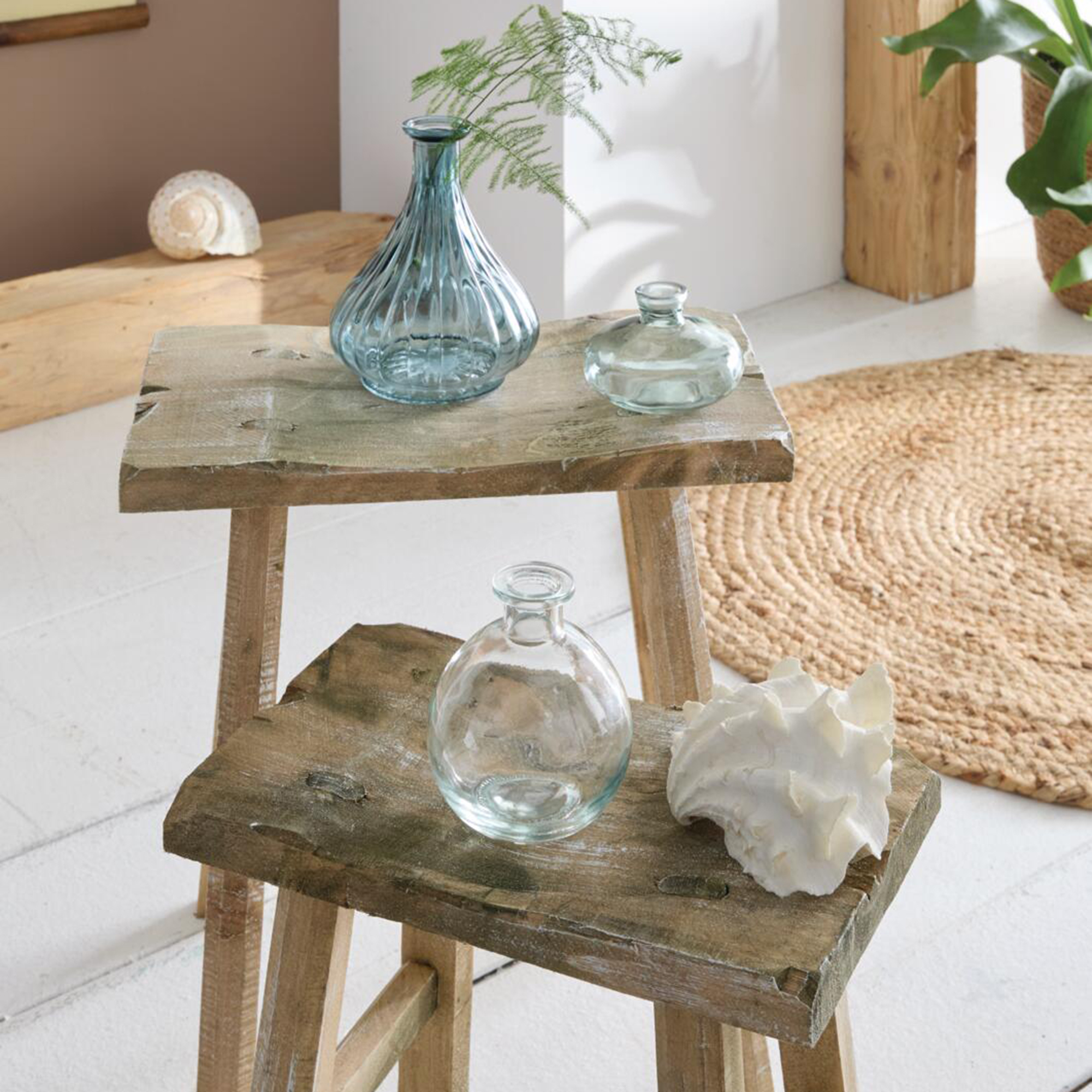 Dekovase "Blue Shades", 3er Set  im Frank Flechtwaren Online Shop kaufen