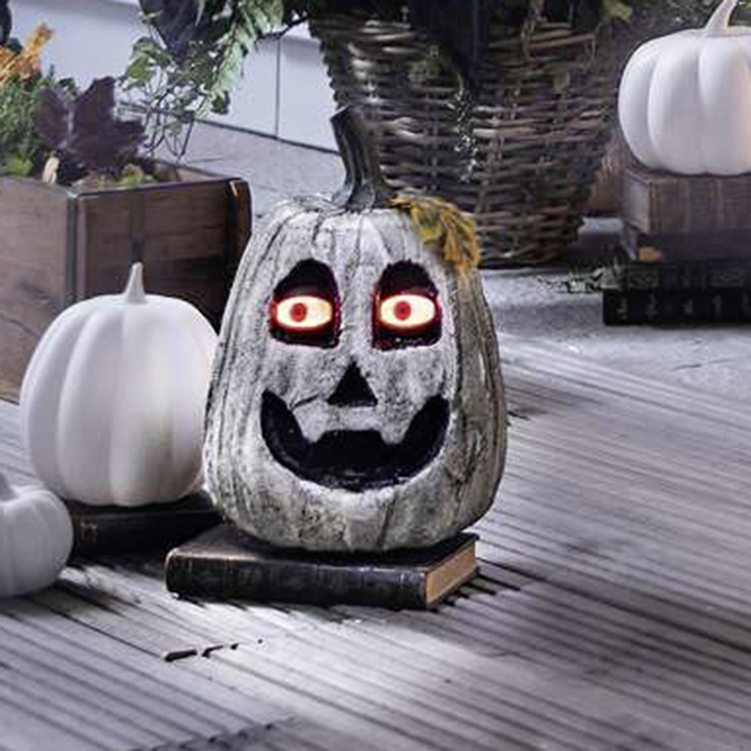LED-Deko "Gruselkürbis" im Frank Flechtwaren Online Shop für Herbst kaufen LED-Deko "Gruselkürbis" im Frank Flechtwaren Online Shop für Herbst kaufen