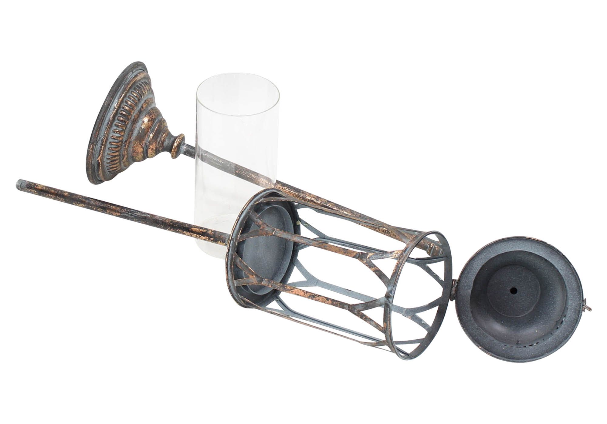 Stand-Laterne "Metallic Vintage"  im Frank Flechtwaren Online Shop für Laternen kaufen