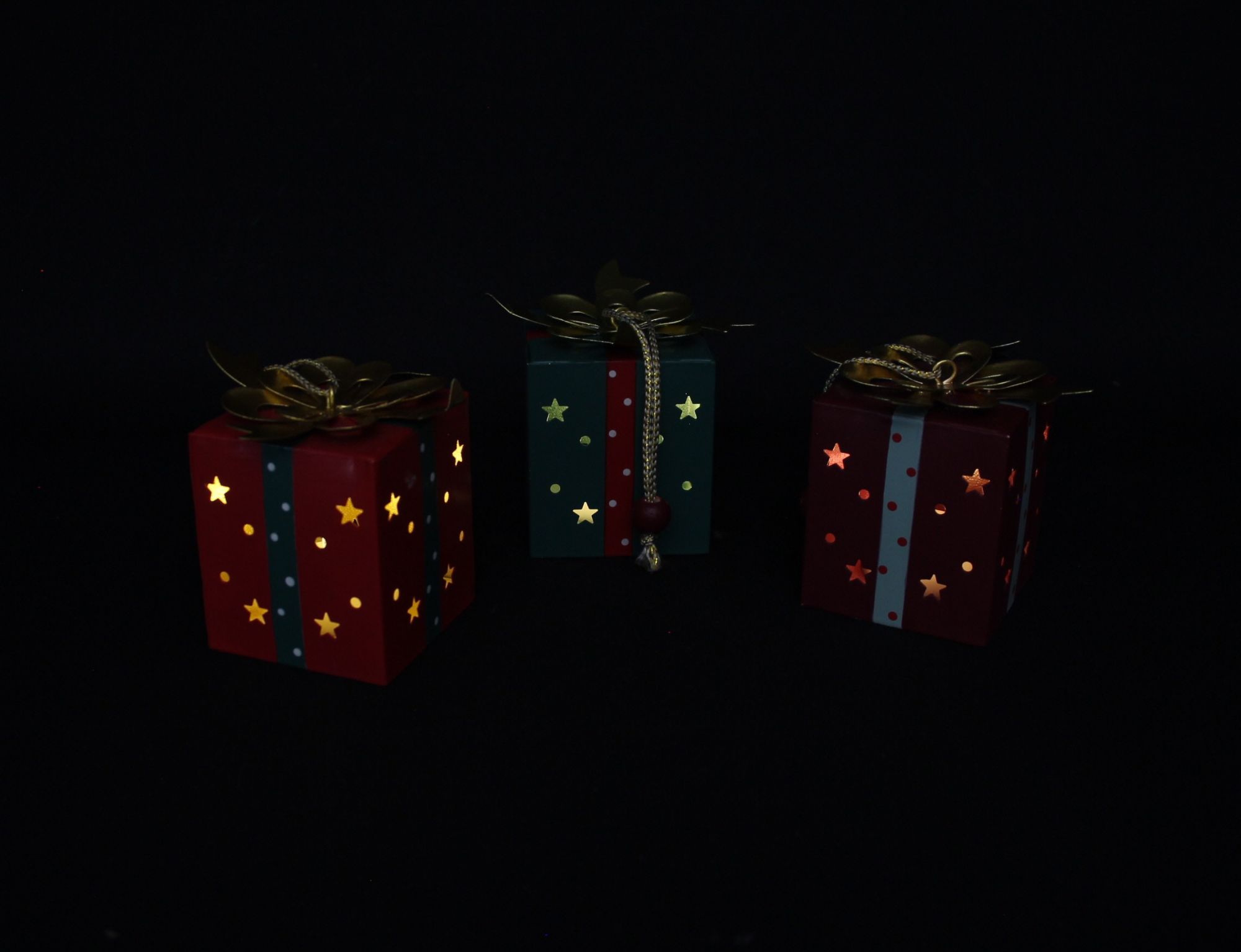 LED-Hänger "Geschenk", 3er Set  im Frank Flechtwaren Online Shop für Dekohänger  kaufen