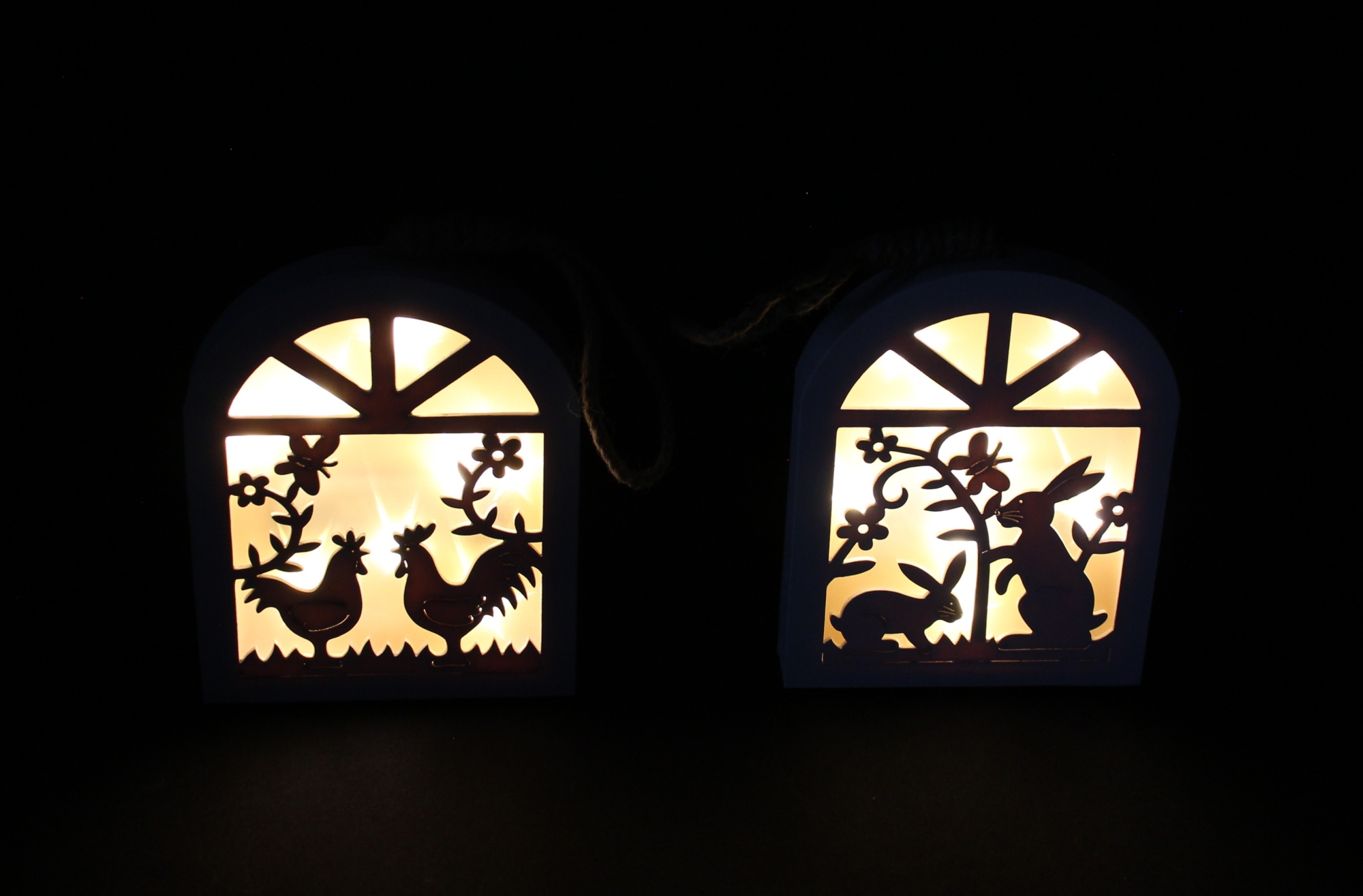 LED-Hänger "Frühling", 2er Set im Frank Flechtwaren Online Shop für Ostern kaufen LED-Hänger "Frühling", 2er Set im Frank Flechtwaren Online Shop für Ostern kaufen