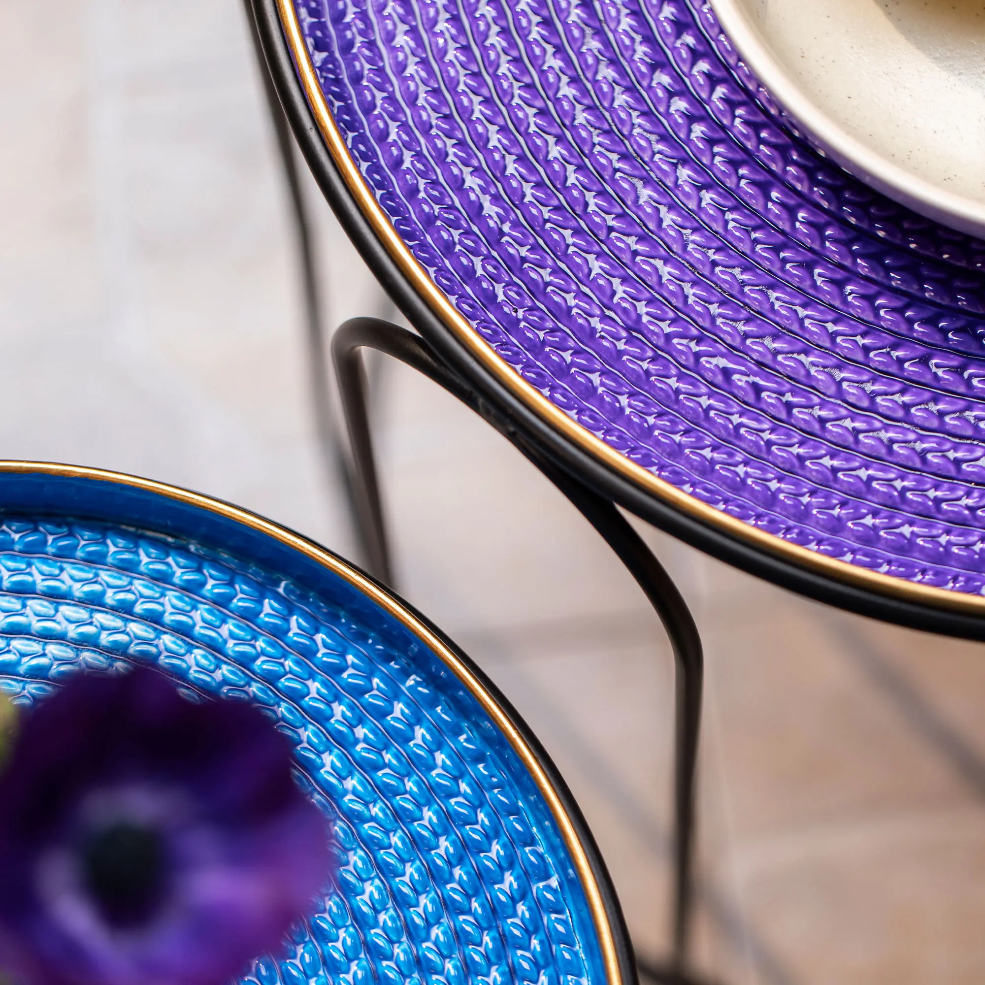 Beistelltisch "Blue", 2er Set  im Frank Flechtwaren Online Shop für Gartentische kaufen