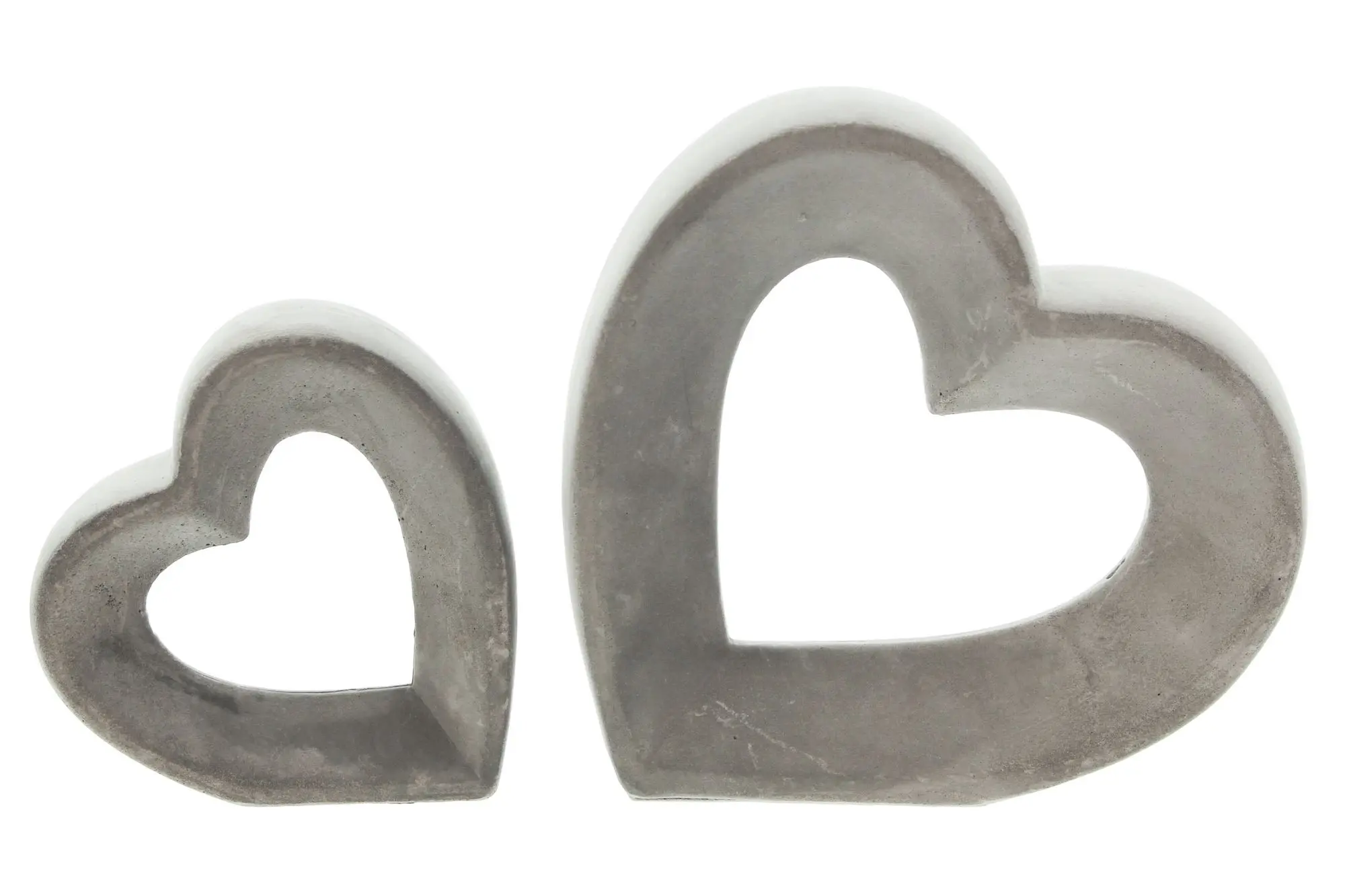 Herz "Grey", 2er Set  im Frank Flechtwaren Online Shop für Herzflattern kaufen