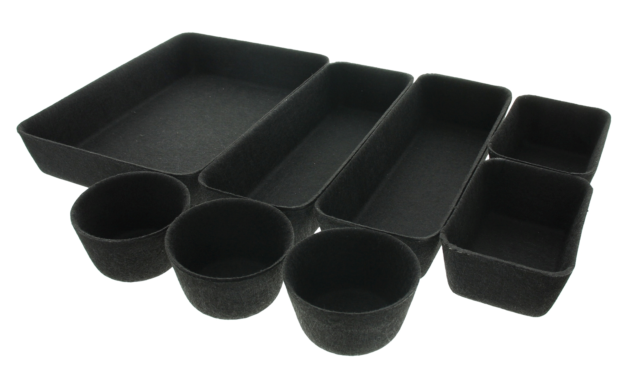 Schubladen-Organizer "Black", 8er Set  im Frank Flechtwaren Online Shop für Wohnzimmer kaufen