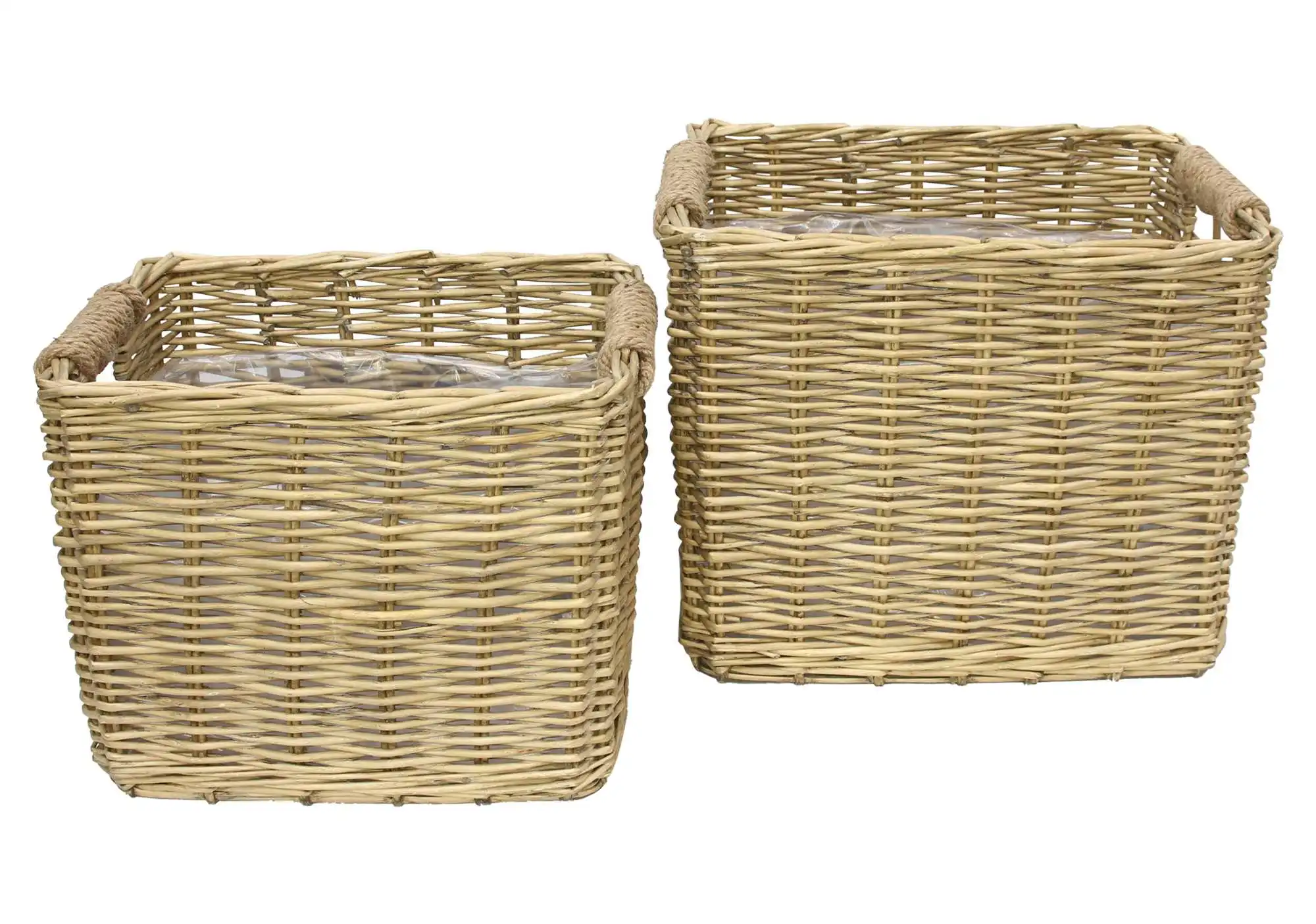 Pflanzkorb "Weiden-Chic", 2er Set  im Frank Flechtwaren Online Shop für Pflanzkörbe kaufen