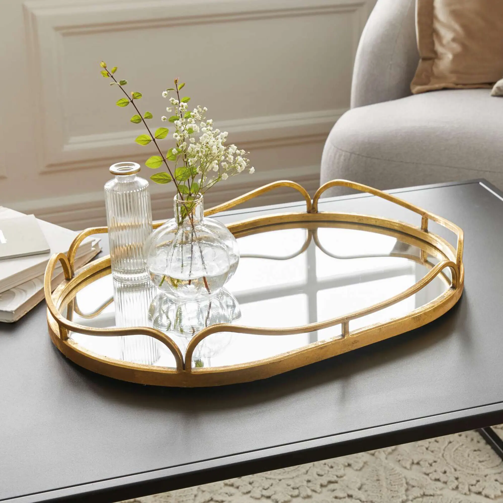 Spiegeltablett "Gold"  im Frank Flechtwaren Online Shop kaufen