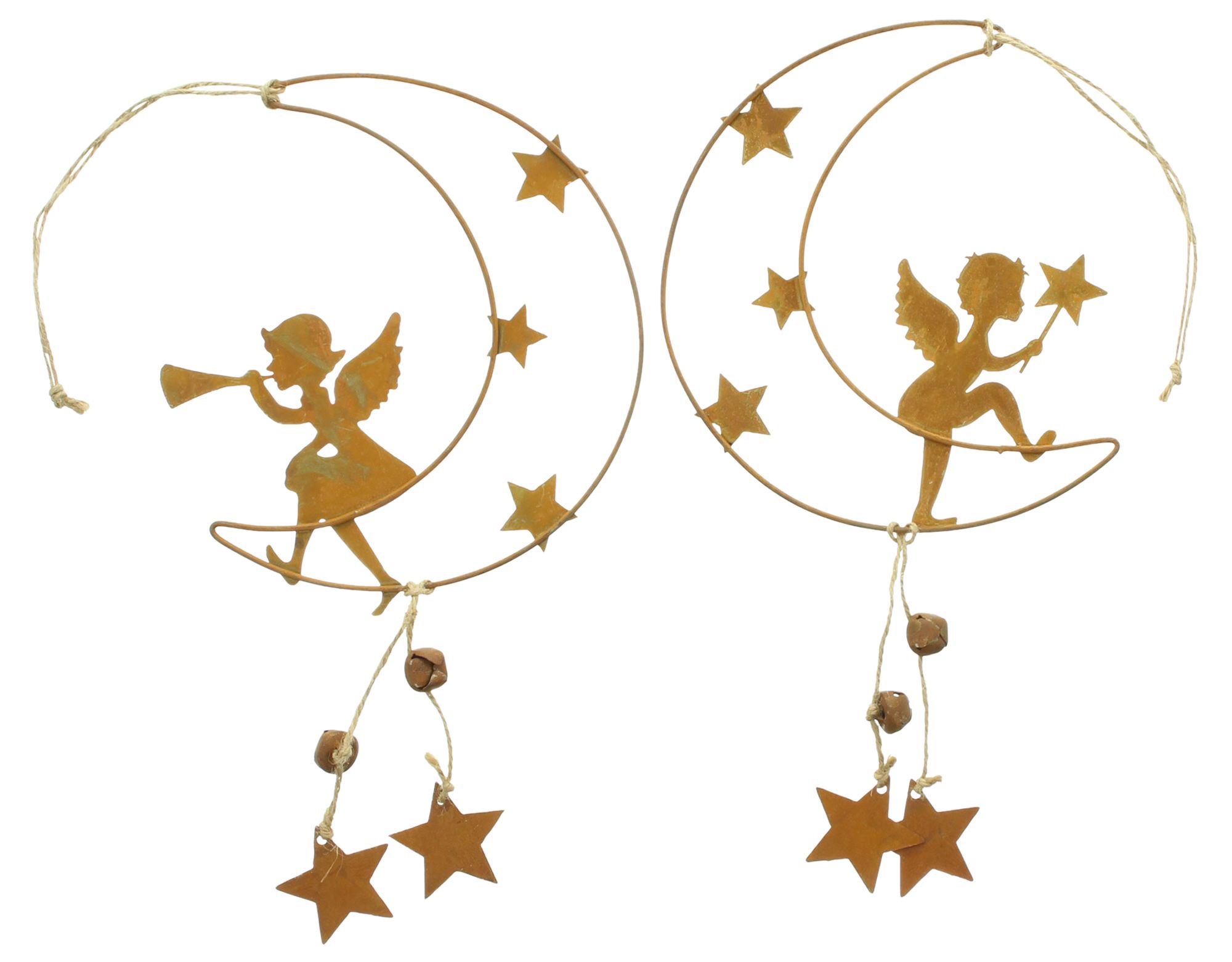 Hänger "Engel auf Mond", 3er Set im Frank Flechtwaren Online Shop für Weihnachten kaufen Hänger "Engel auf Mond", 3er Set im Frank Flechtwaren Online Shop für Weihnachten kaufen