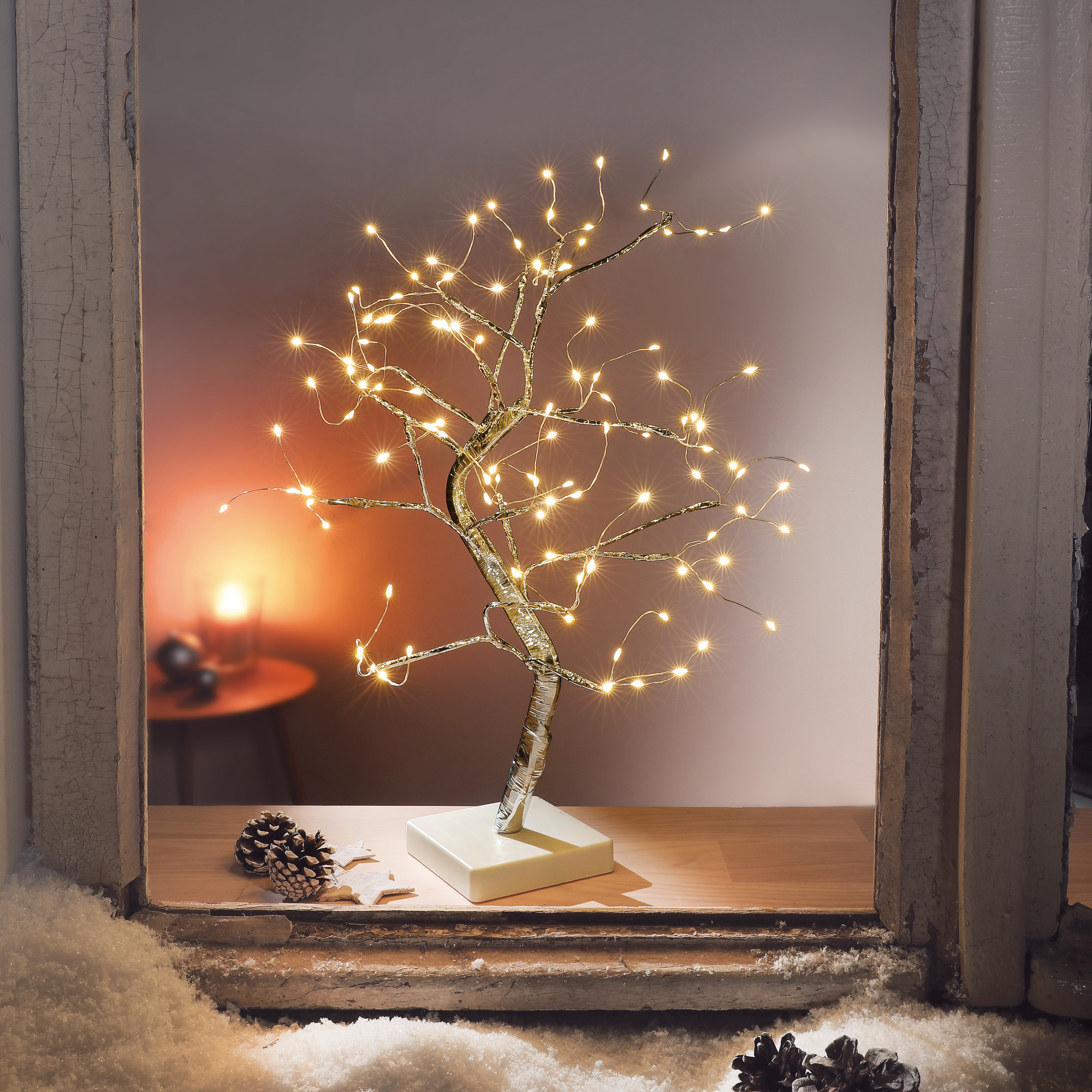 LED-Baum "Silber"  im Frank Flechtwaren Online Shop für Weihnachten kaufen